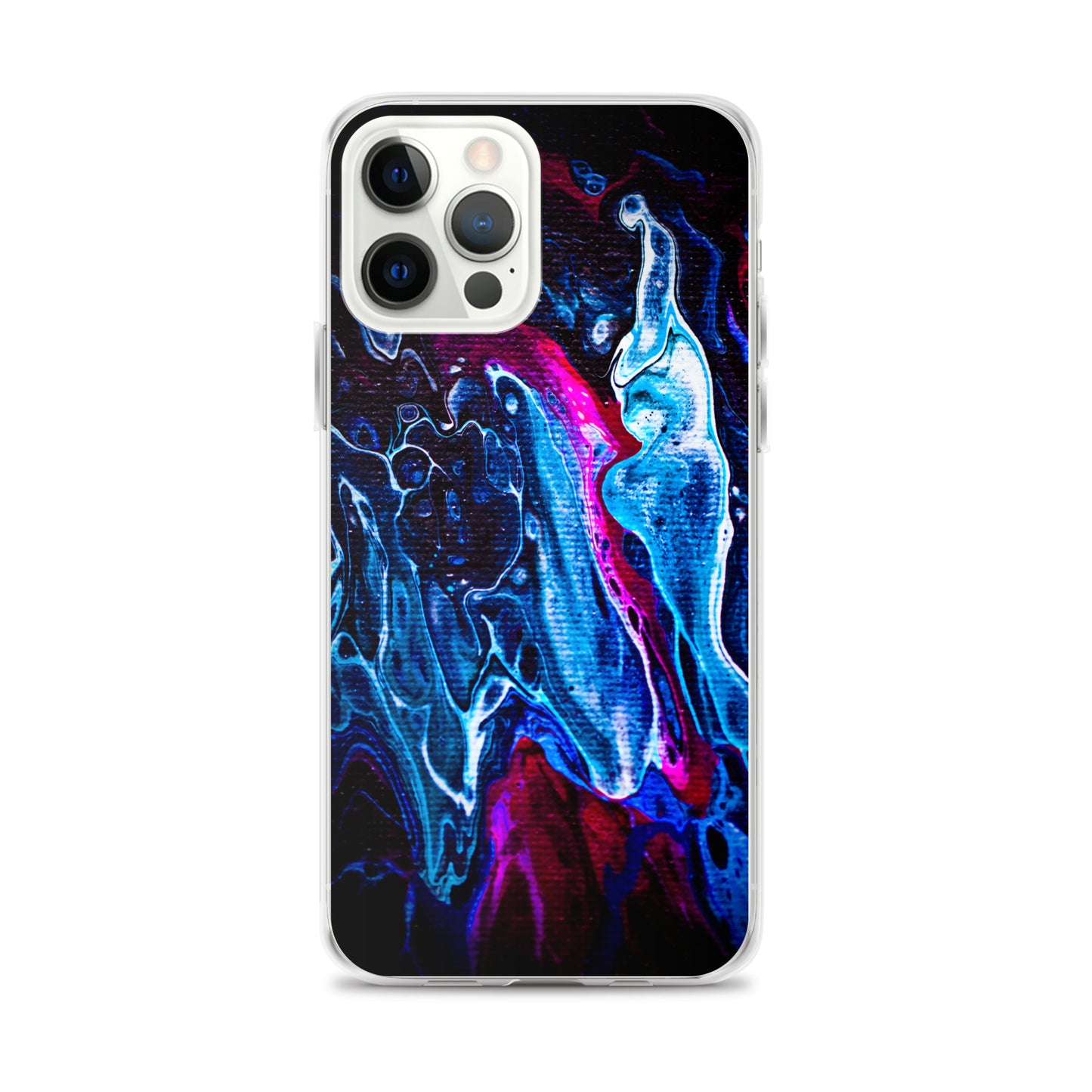 NightOwl Studio Custom Phone Case Compatible with iPhone, Ultra Slim Cover with Heavy Duty Scratch Resistant Protection, Blue Liquid