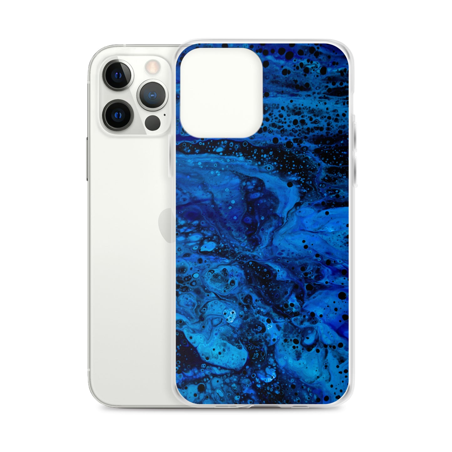 NightOwl Studio Custom Phone Case Compatible with iPhone, Ultra Slim Cover with Heavy Duty Scratch Resistant Shockproof Protection, Blue Abyss