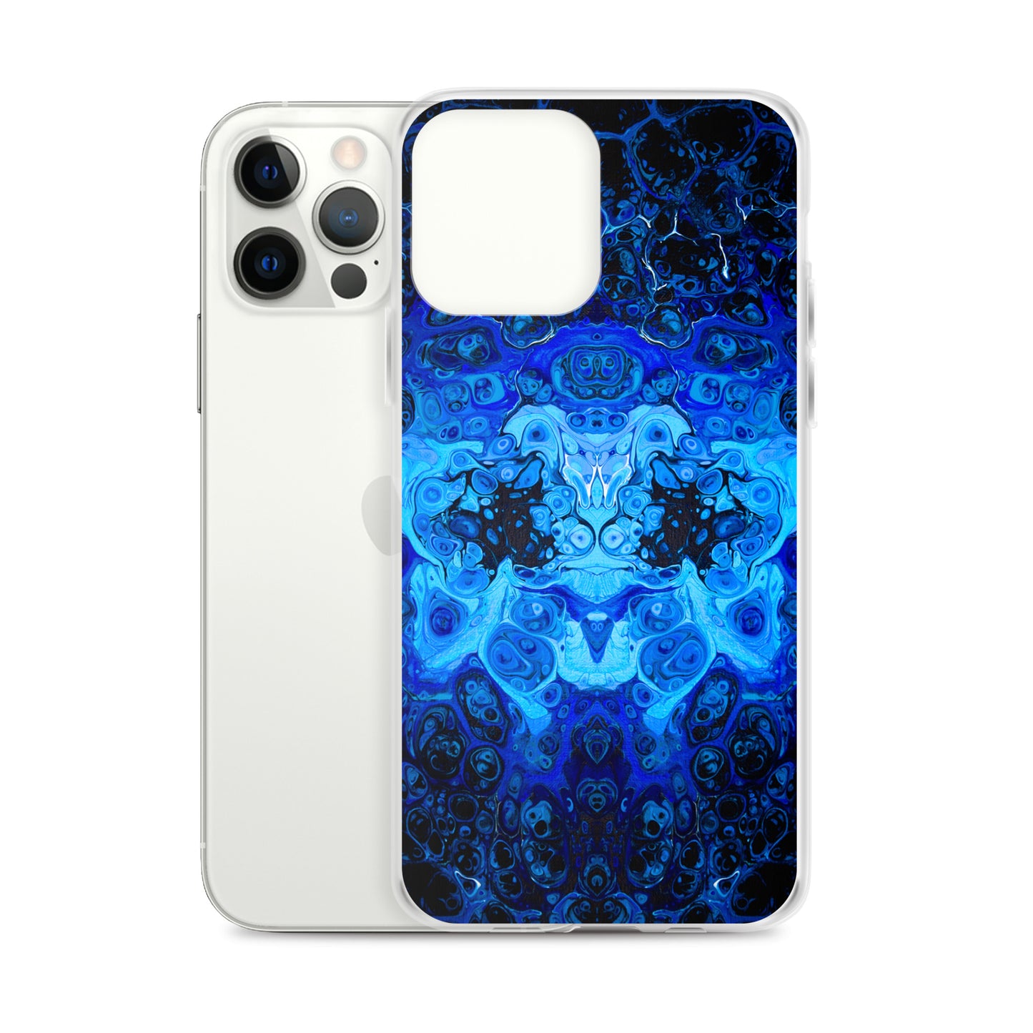 NightOwl Studio Custom Phone Case Compatible with iPhone, Ultra Slim Cover with Heavy Duty Scratch Resistant Shockproof Protection, Blue Bliss