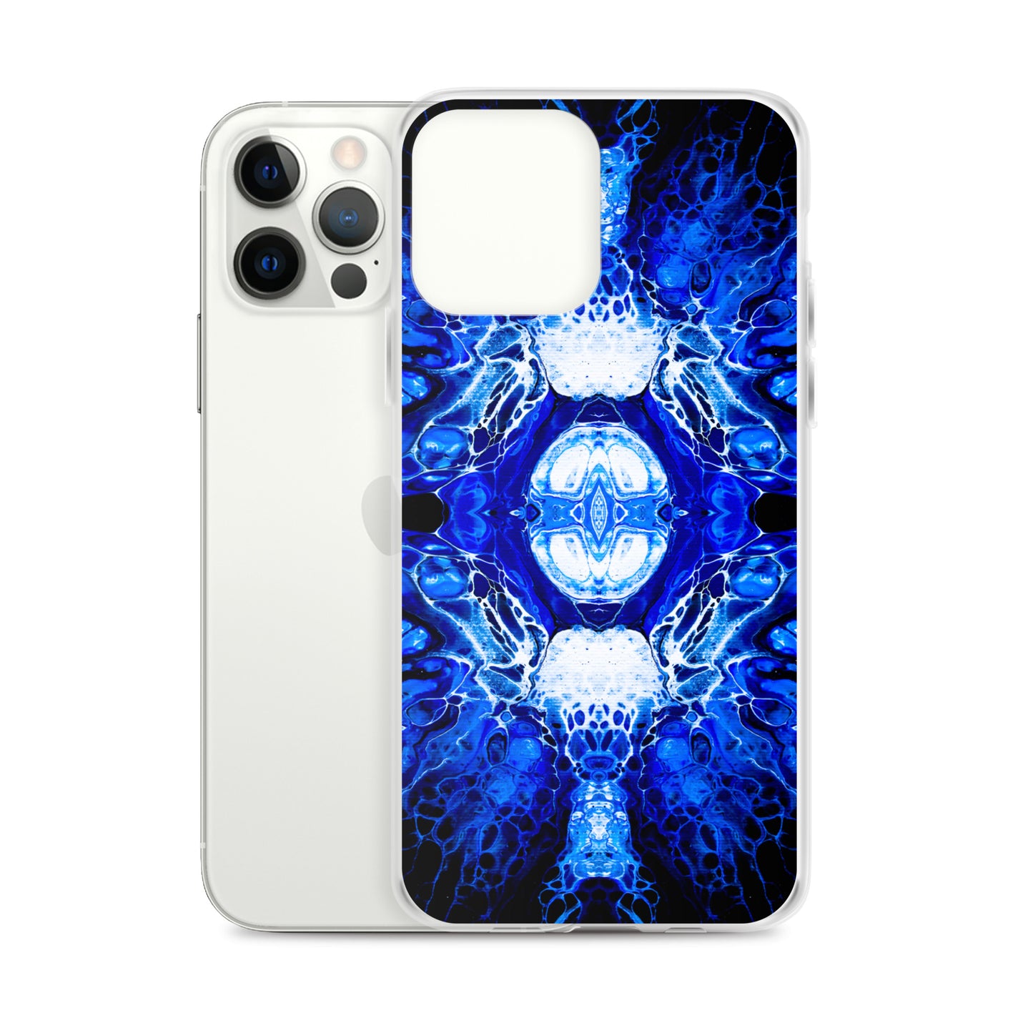 NightOwl Studio Custom Phone Case Compatible with iPhone, Ultra Slim Cover with Heavy Duty Scratch Resistant Shockproof Protection, Blue Nucleus