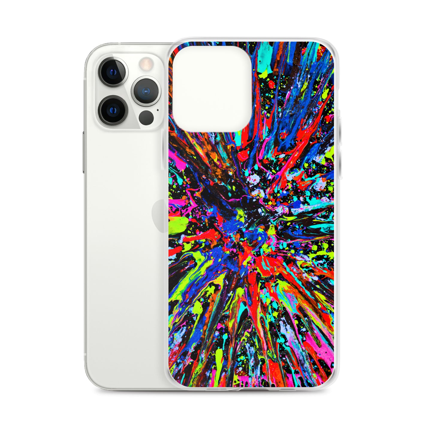 NightOwl Studio Custom Phone Case Compatible with iPhone, Ultra Slim Cover with Heavy Duty Scratch Resistant Shockproof Protection, Splatter