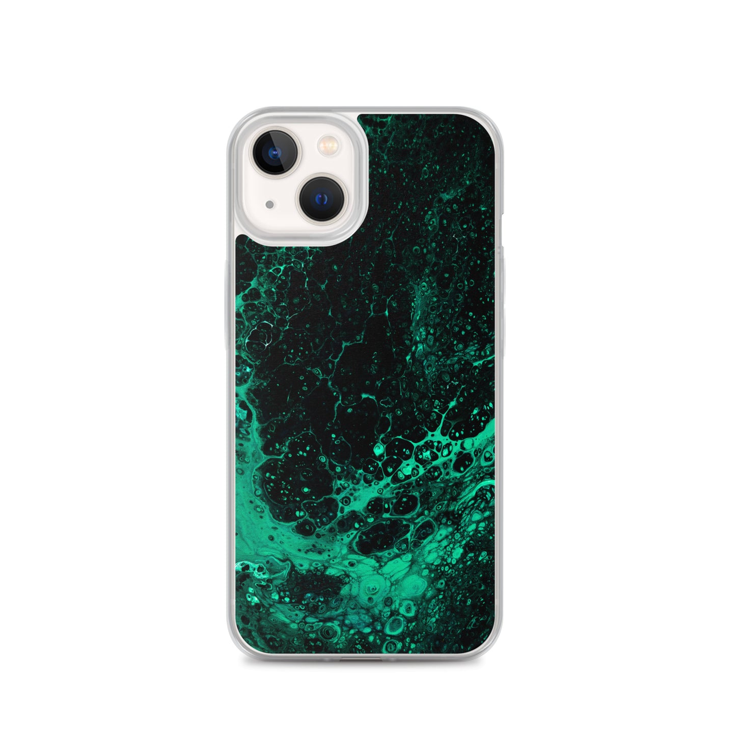 NightOwl Studio Custom Phone Case Compatible with iPhone, Ultra Slim Cover with Heavy Duty Scratch Resistant Shockproof Protection, Green Tide