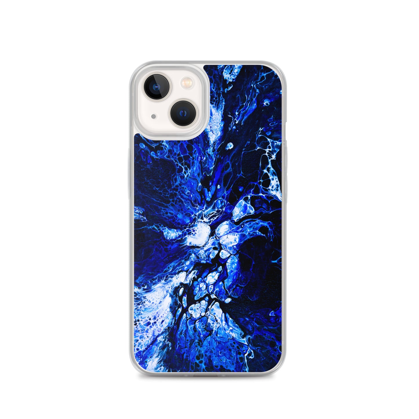 NightOwl Studio Custom Phone Case Compatible with iPhone, Ultra Slim Cover with Heavy Duty Scratch Resistant Shockproof Protection, Blue Burst