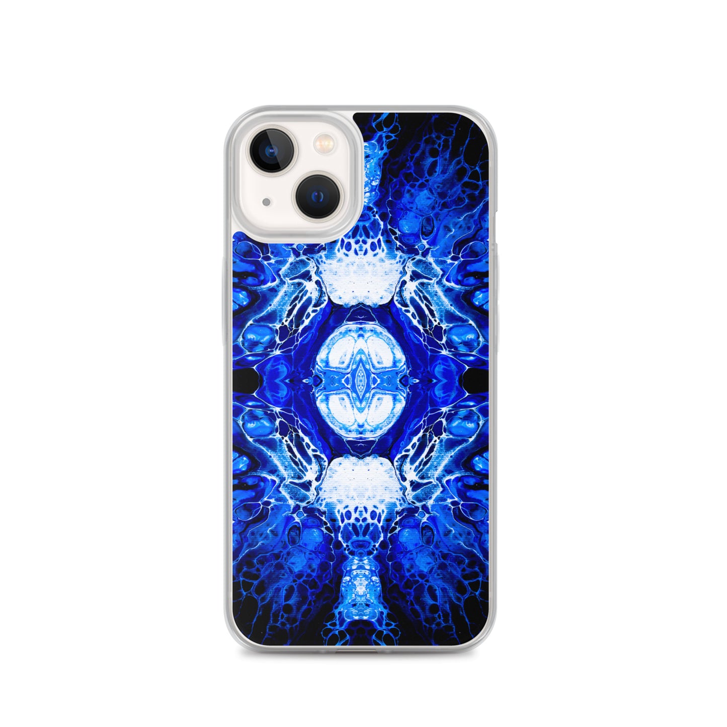 NightOwl Studio Custom Phone Case Compatible with iPhone, Ultra Slim Cover with Heavy Duty Scratch Resistant Shockproof Protection, Blue Nucleus