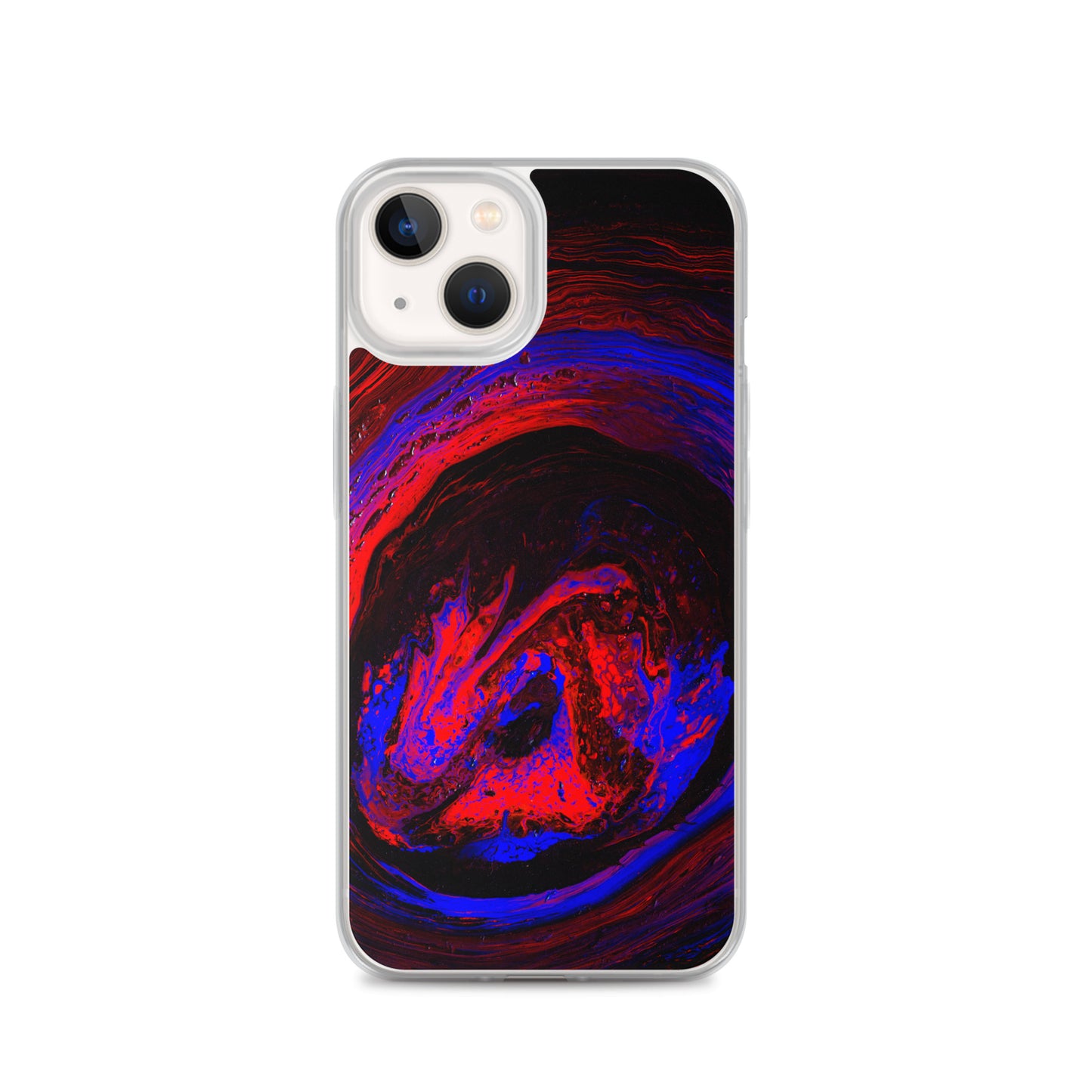 NightOwl Studio Custom Phone Case Compatible with iPhone, Ultra Slim Cover with Heavy Duty Scratch Resistant Shockproof Protection, Red Vortex