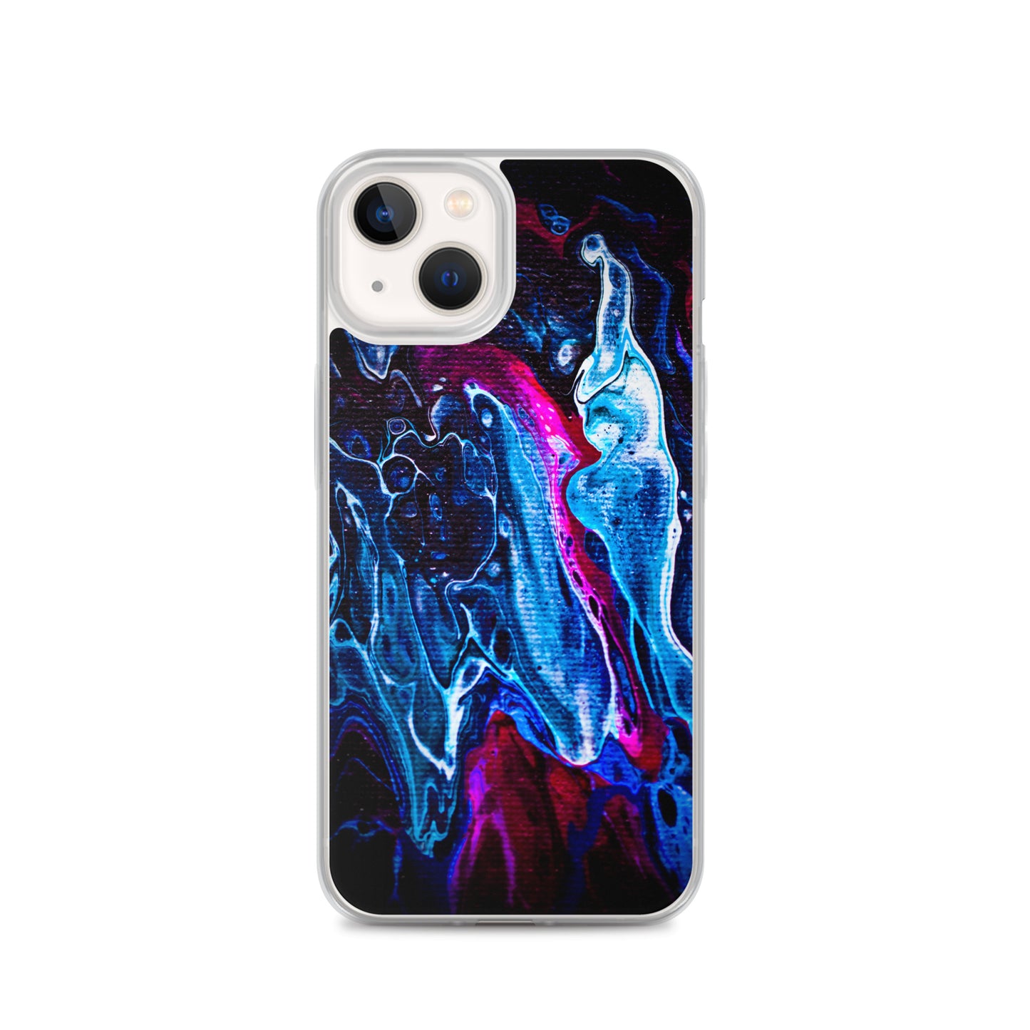 NightOwl Studio Custom Phone Case Compatible with iPhone, Ultra Slim Cover with Heavy Duty Scratch Resistant Protection, Blue Liquid