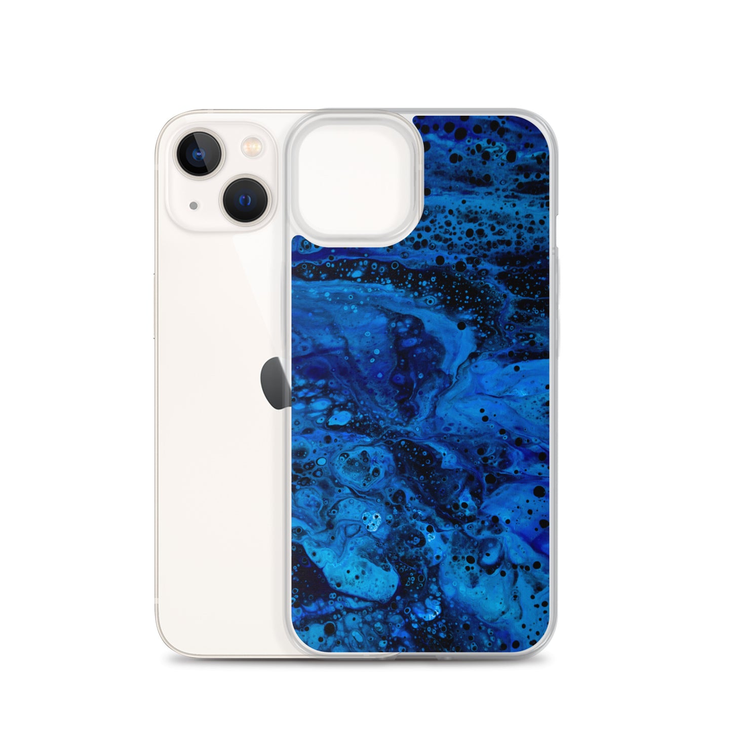 NightOwl Studio Custom Phone Case Compatible with iPhone, Ultra Slim Cover with Heavy Duty Scratch Resistant Shockproof Protection, Blue Abyss