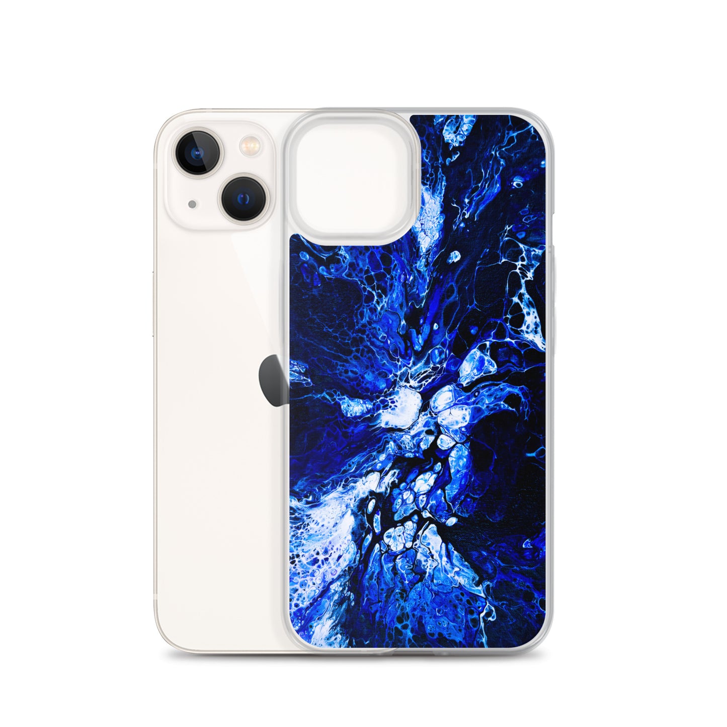 NightOwl Studio Custom Phone Case Compatible with iPhone, Ultra Slim Cover with Heavy Duty Scratch Resistant Shockproof Protection, Blue Burst