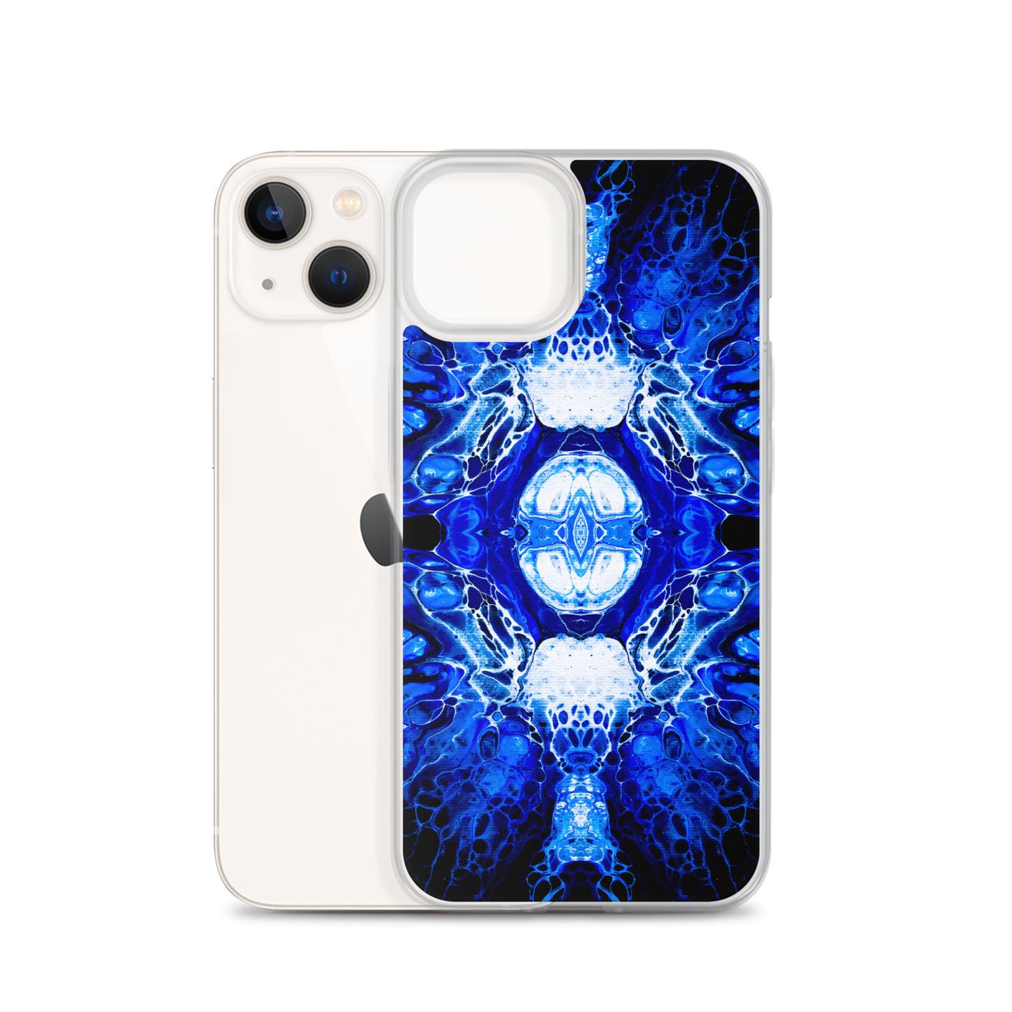 NightOwl Studio Custom Phone Case Compatible with iPhone, Ultra Slim Cover with Heavy Duty Scratch Resistant Shockproof Protection, Blue Nucleus