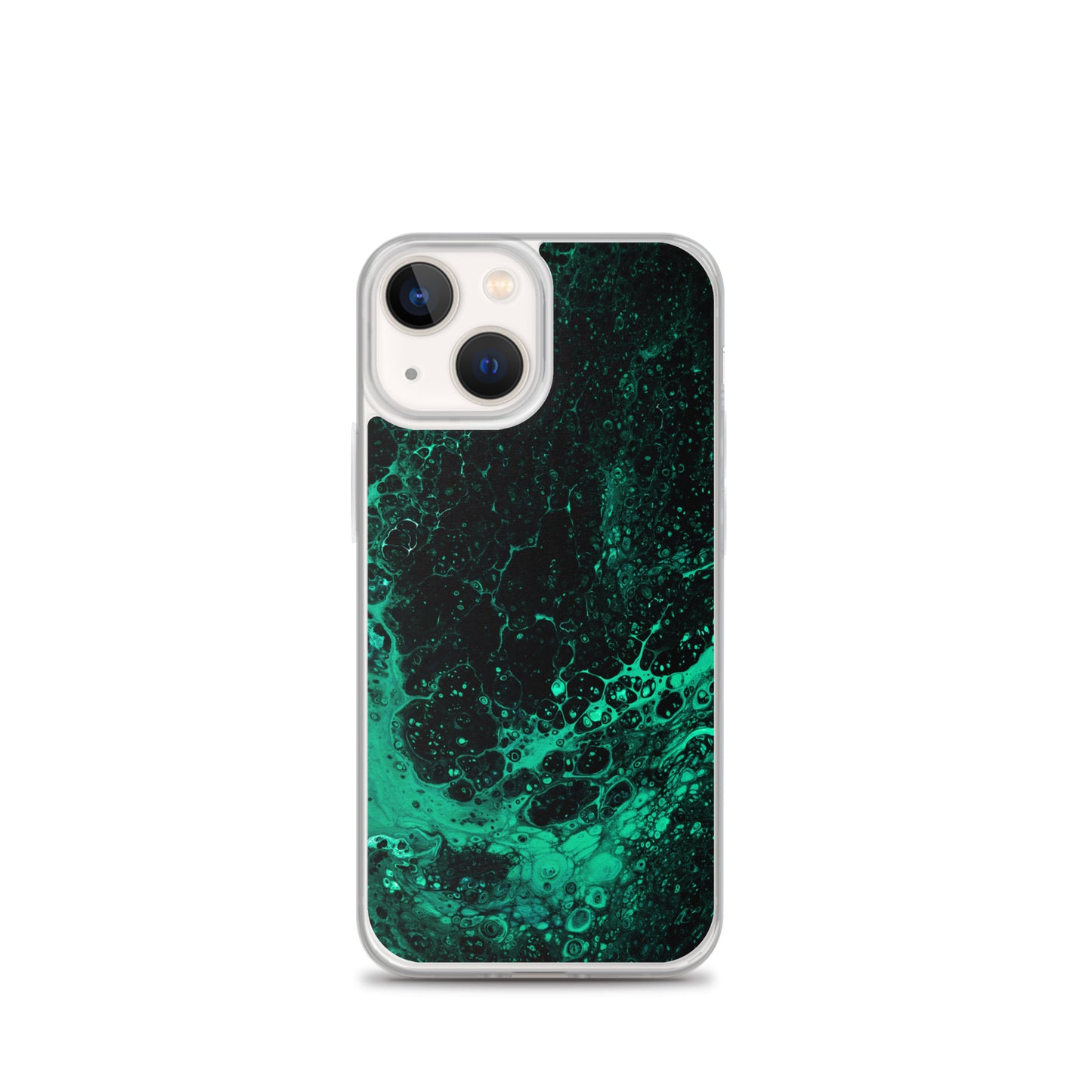 NightOwl Studio Custom Phone Case Compatible with iPhone, Ultra Slim Cover with Heavy Duty Scratch Resistant Shockproof Protection, Green Tide