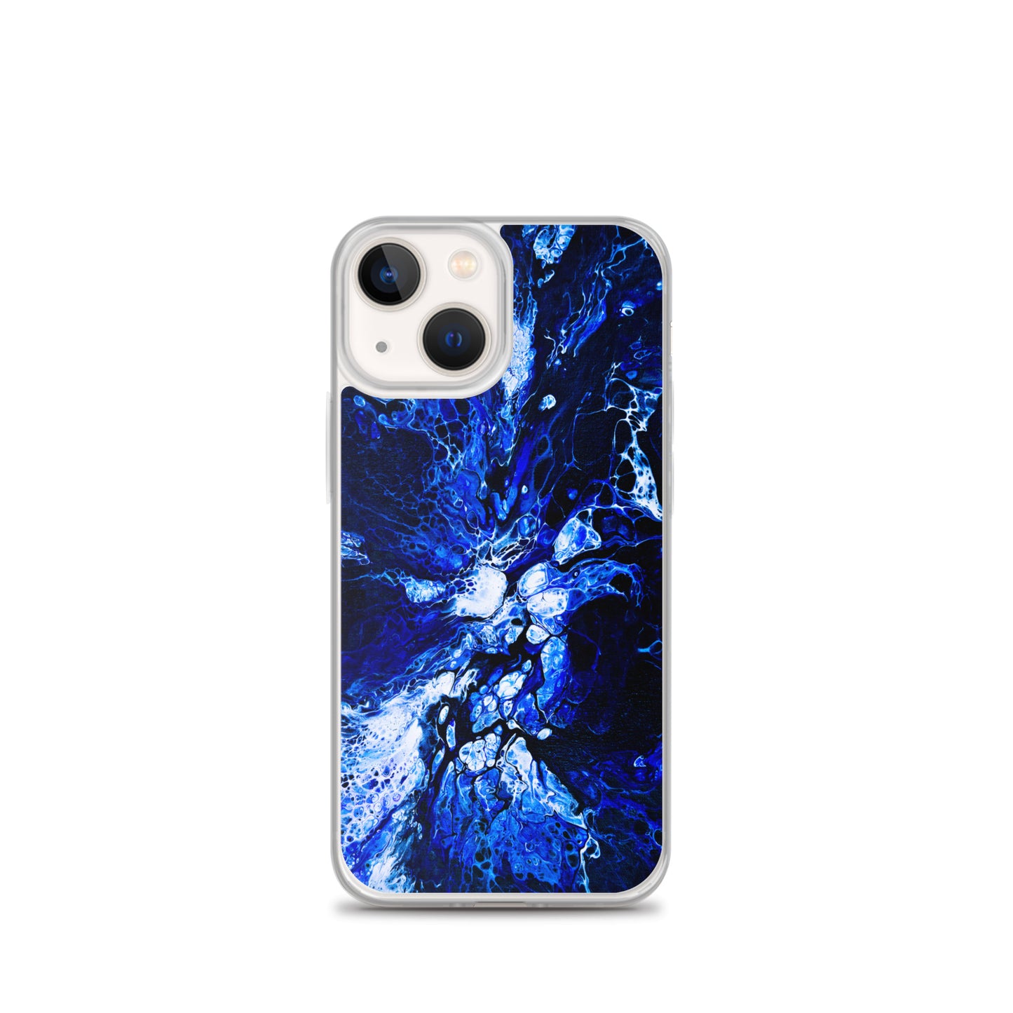 NightOwl Studio Custom Phone Case Compatible with iPhone, Ultra Slim Cover with Heavy Duty Scratch Resistant Shockproof Protection, Blue Burst