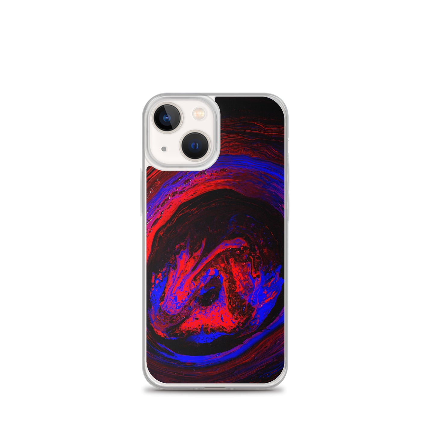 NightOwl Studio Custom Phone Case Compatible with iPhone, Ultra Slim Cover with Heavy Duty Scratch Resistant Shockproof Protection, Red Vortex