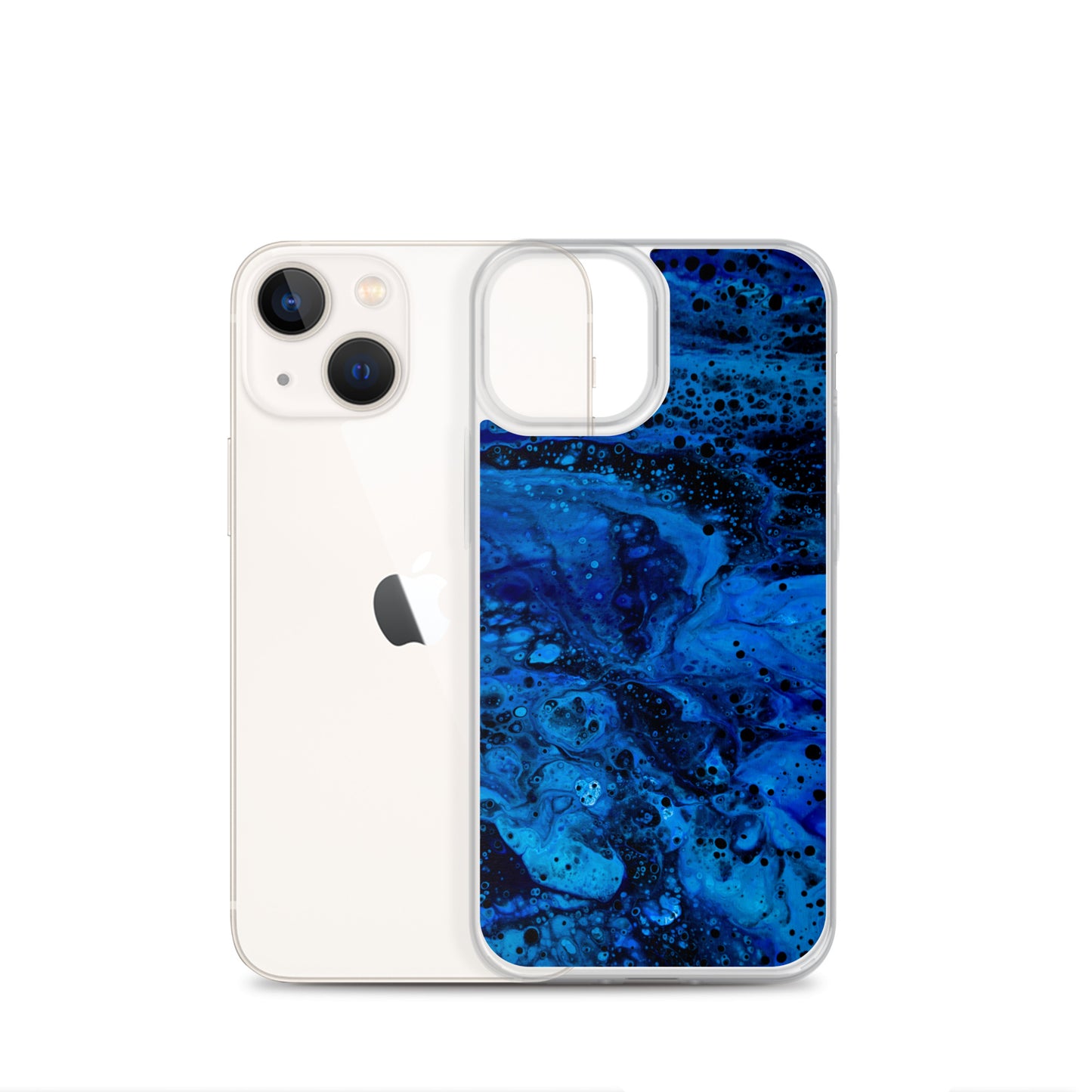 NightOwl Studio Custom Phone Case Compatible with iPhone, Ultra Slim Cover with Heavy Duty Scratch Resistant Shockproof Protection, Blue Abyss