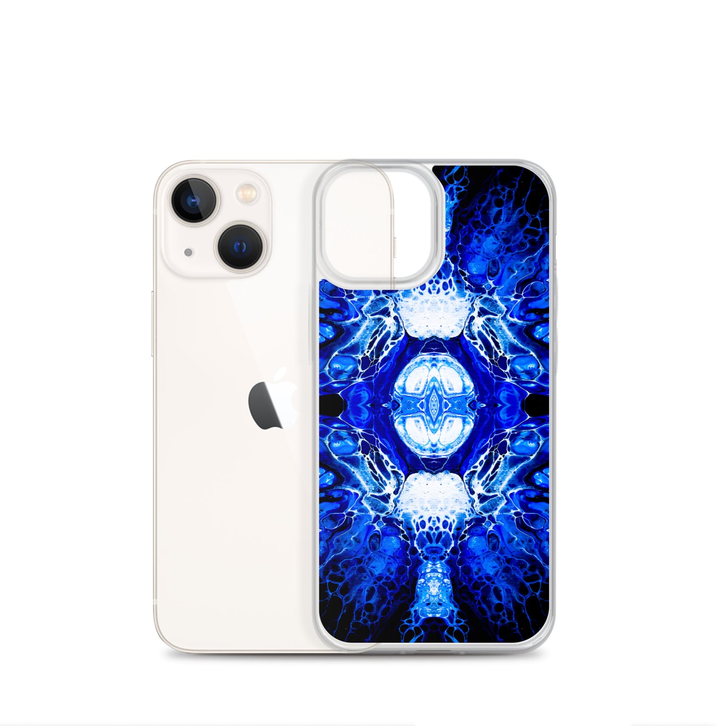 NightOwl Studio Custom Phone Case Compatible with iPhone, Ultra Slim Cover with Heavy Duty Scratch Resistant Shockproof Protection, Blue Nucleus