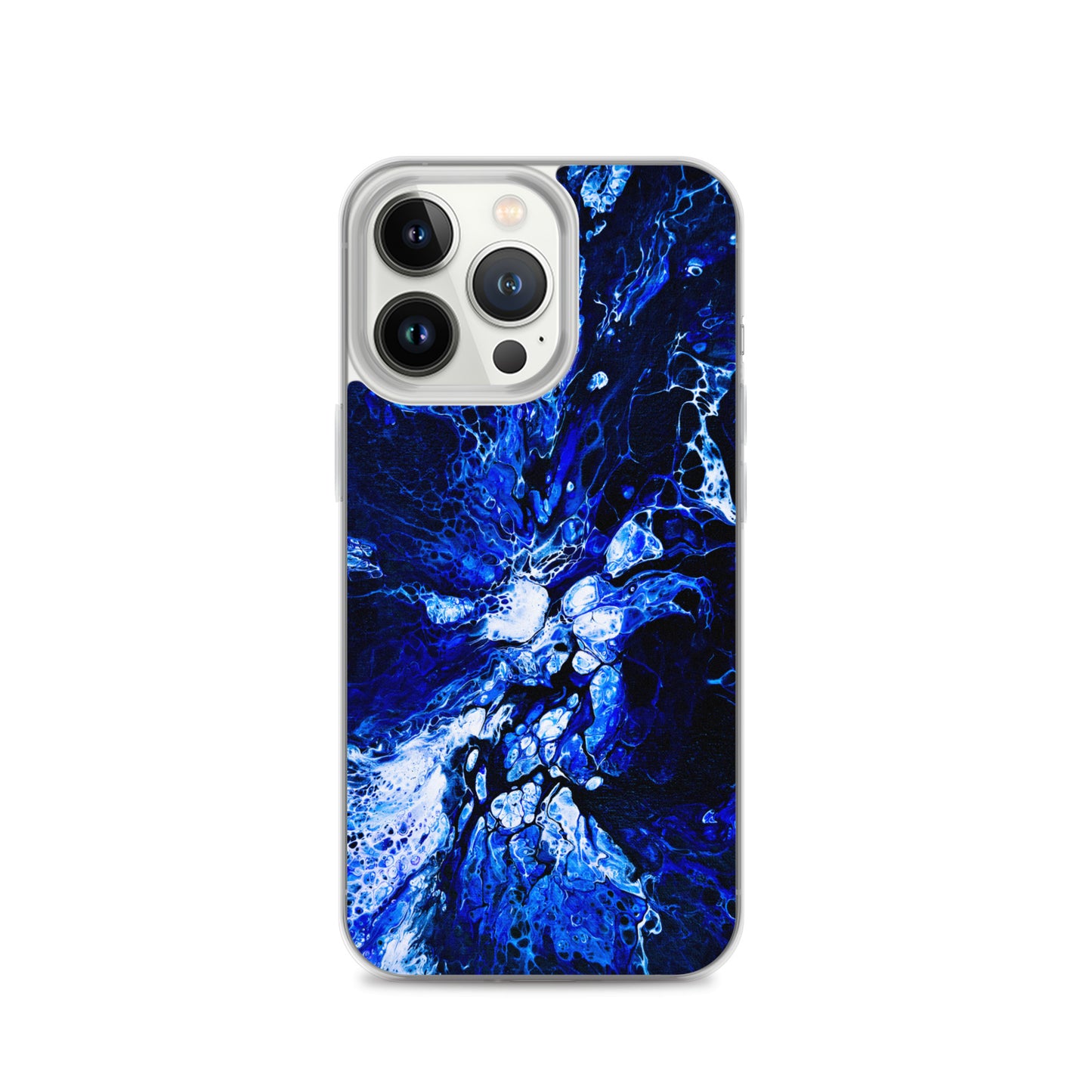 NightOwl Studio Custom Phone Case Compatible with iPhone, Ultra Slim Cover with Heavy Duty Scratch Resistant Shockproof Protection, Blue Burst