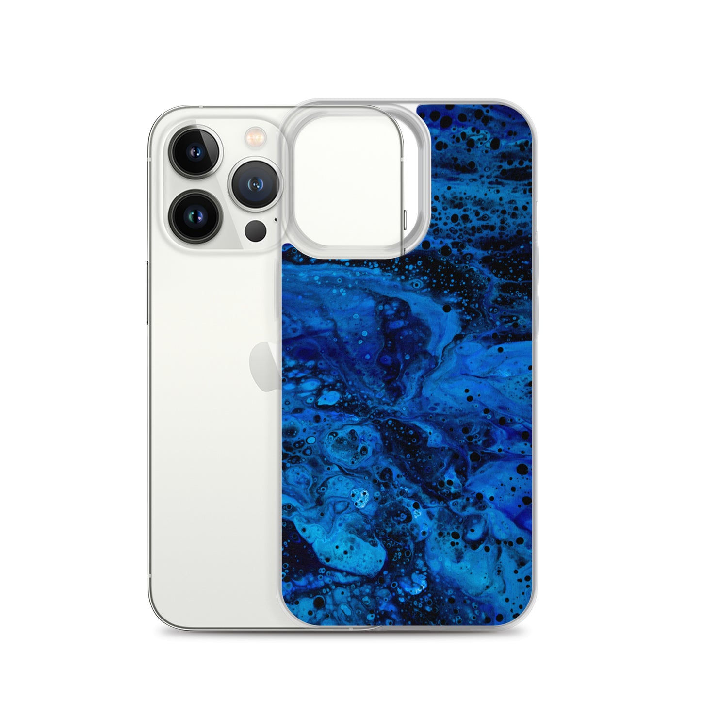 NightOwl Studio Custom Phone Case Compatible with iPhone, Ultra Slim Cover with Heavy Duty Scratch Resistant Shockproof Protection, Blue Abyss