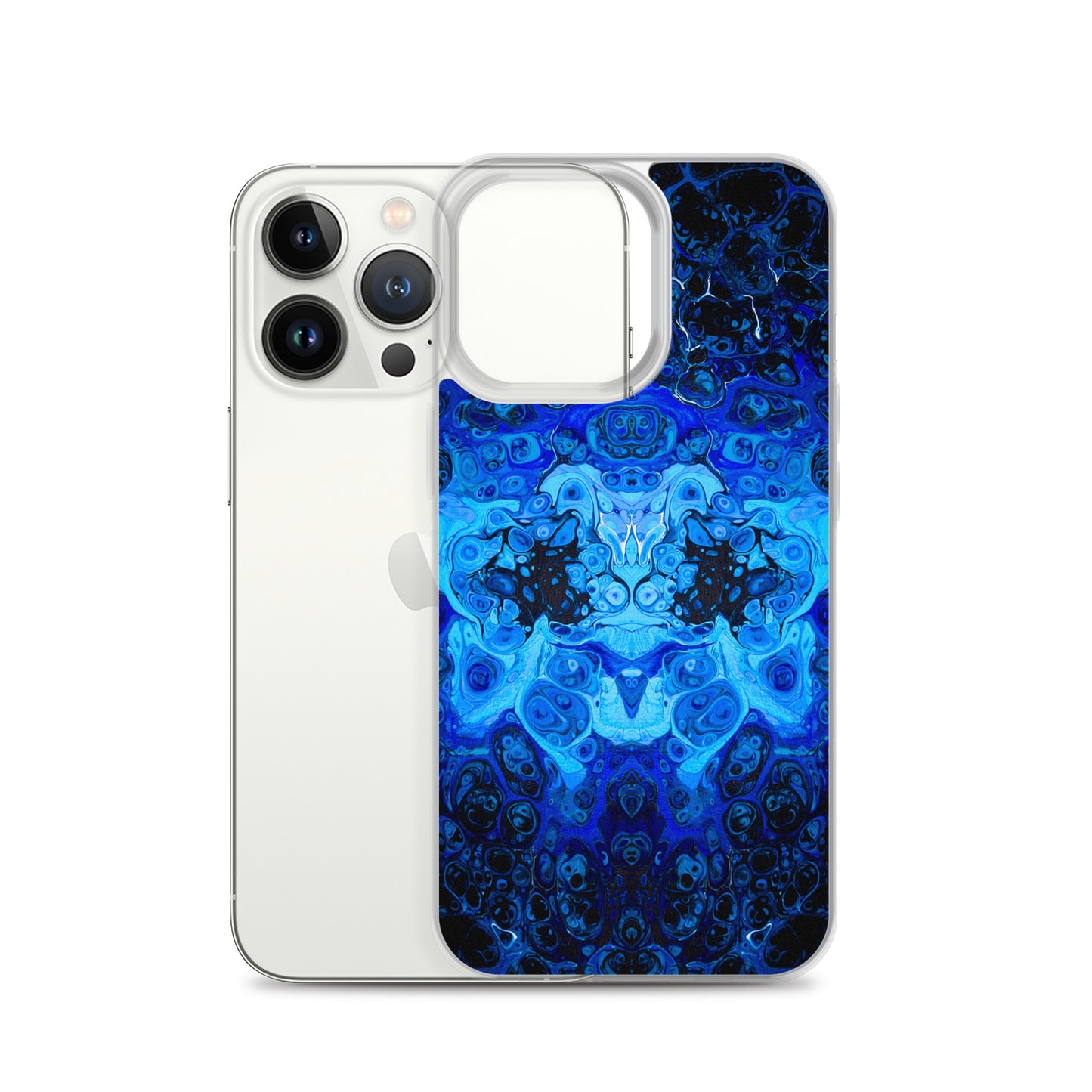 NightOwl Studio Custom Phone Case Compatible with iPhone, Ultra Slim Cover with Heavy Duty Scratch Resistant Shockproof Protection, Blue Bliss