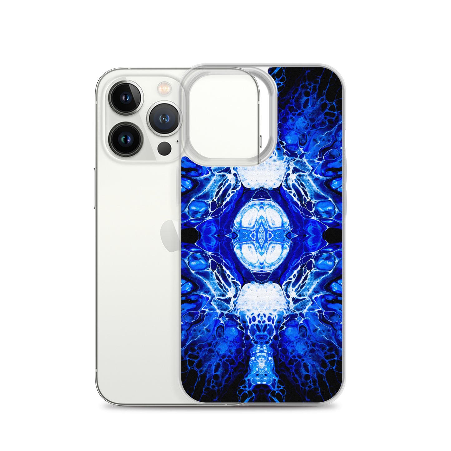 NightOwl Studio Custom Phone Case Compatible with iPhone, Ultra Slim Cover with Heavy Duty Scratch Resistant Shockproof Protection, Blue Nucleus