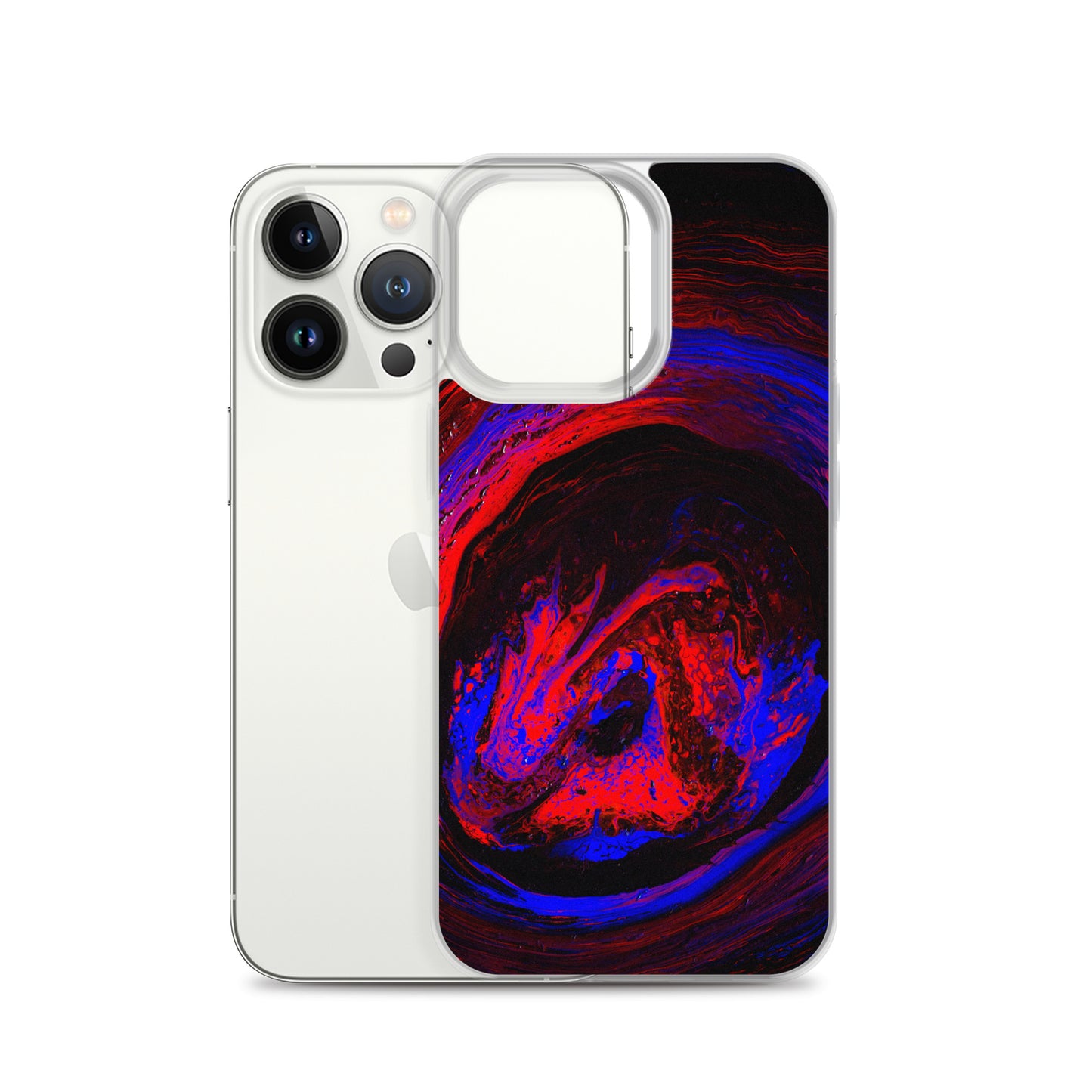 NightOwl Studio Custom Phone Case Compatible with iPhone, Ultra Slim Cover with Heavy Duty Scratch Resistant Shockproof Protection, Red Vortex