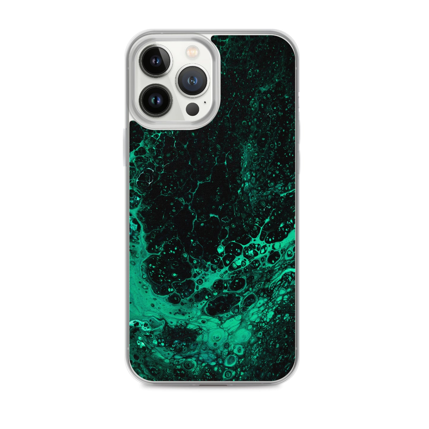 NightOwl Studio Custom Phone Case Compatible with iPhone, Ultra Slim Cover with Heavy Duty Scratch Resistant Shockproof Protection, Green Tide