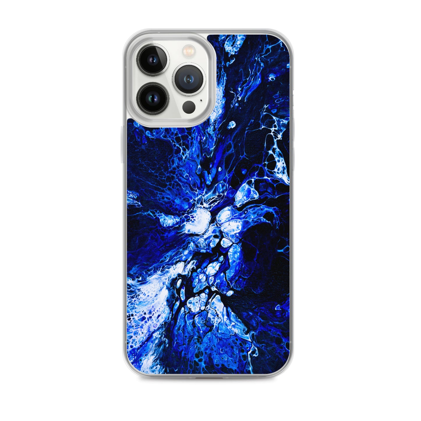 NightOwl Studio Custom Phone Case Compatible with iPhone, Ultra Slim Cover with Heavy Duty Scratch Resistant Shockproof Protection, Blue Burst