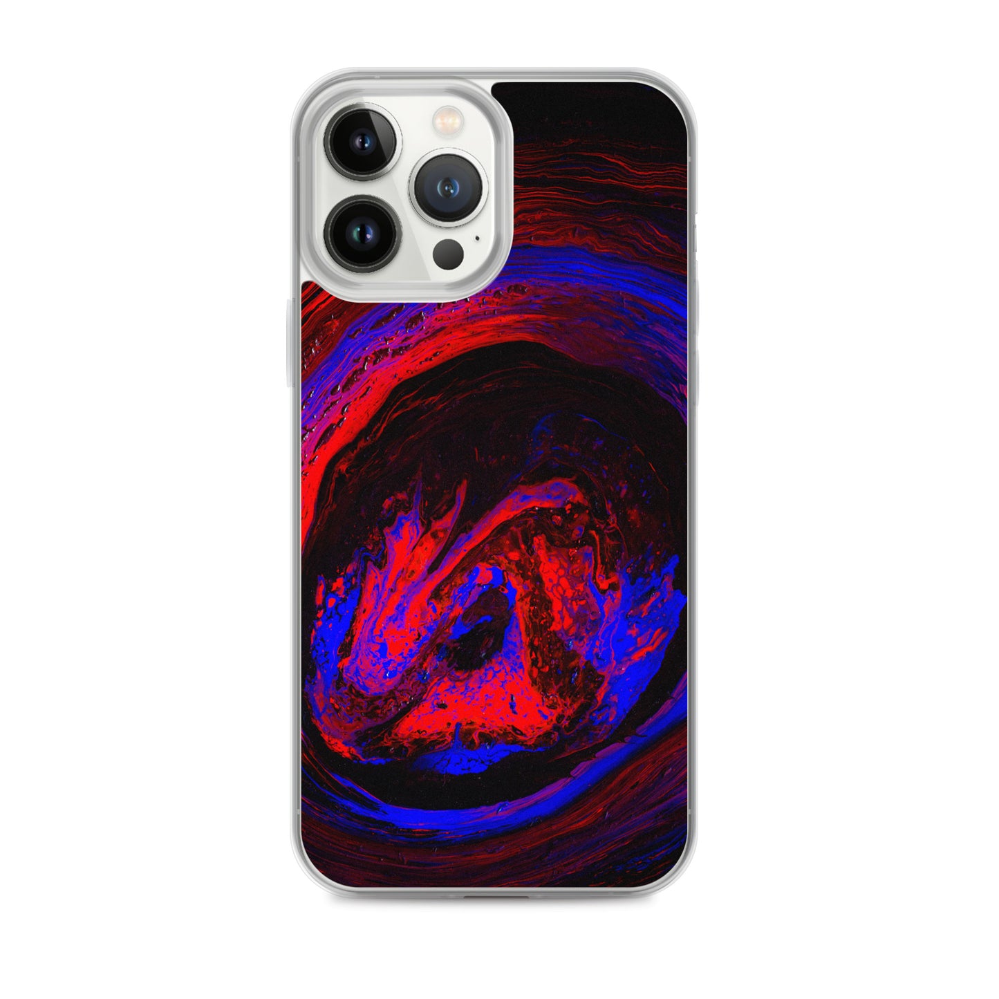 NightOwl Studio Custom Phone Case Compatible with iPhone, Ultra Slim Cover with Heavy Duty Scratch Resistant Shockproof Protection, Red Vortex