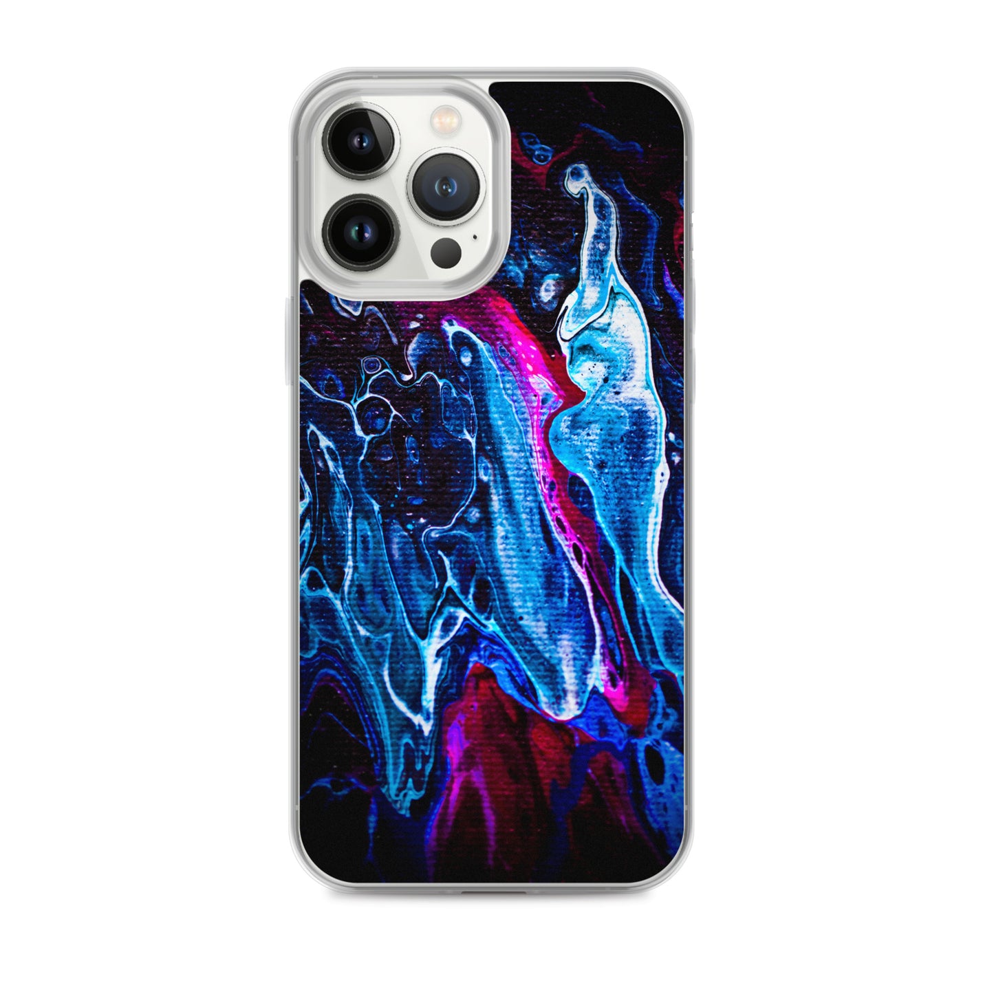 NightOwl Studio Custom Phone Case Compatible with iPhone, Ultra Slim Cover with Heavy Duty Scratch Resistant Protection, Blue Liquid