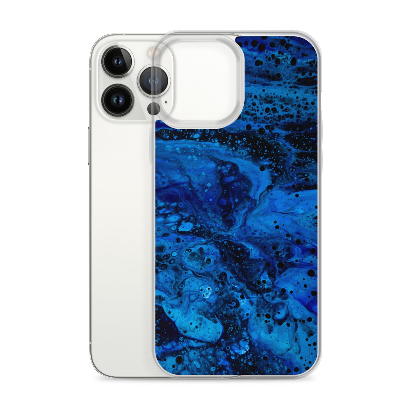 NightOwl Studio Custom Phone Case Compatible with iPhone, Ultra Slim Cover with Heavy Duty Scratch Resistant Shockproof Protection, Blue Abyss