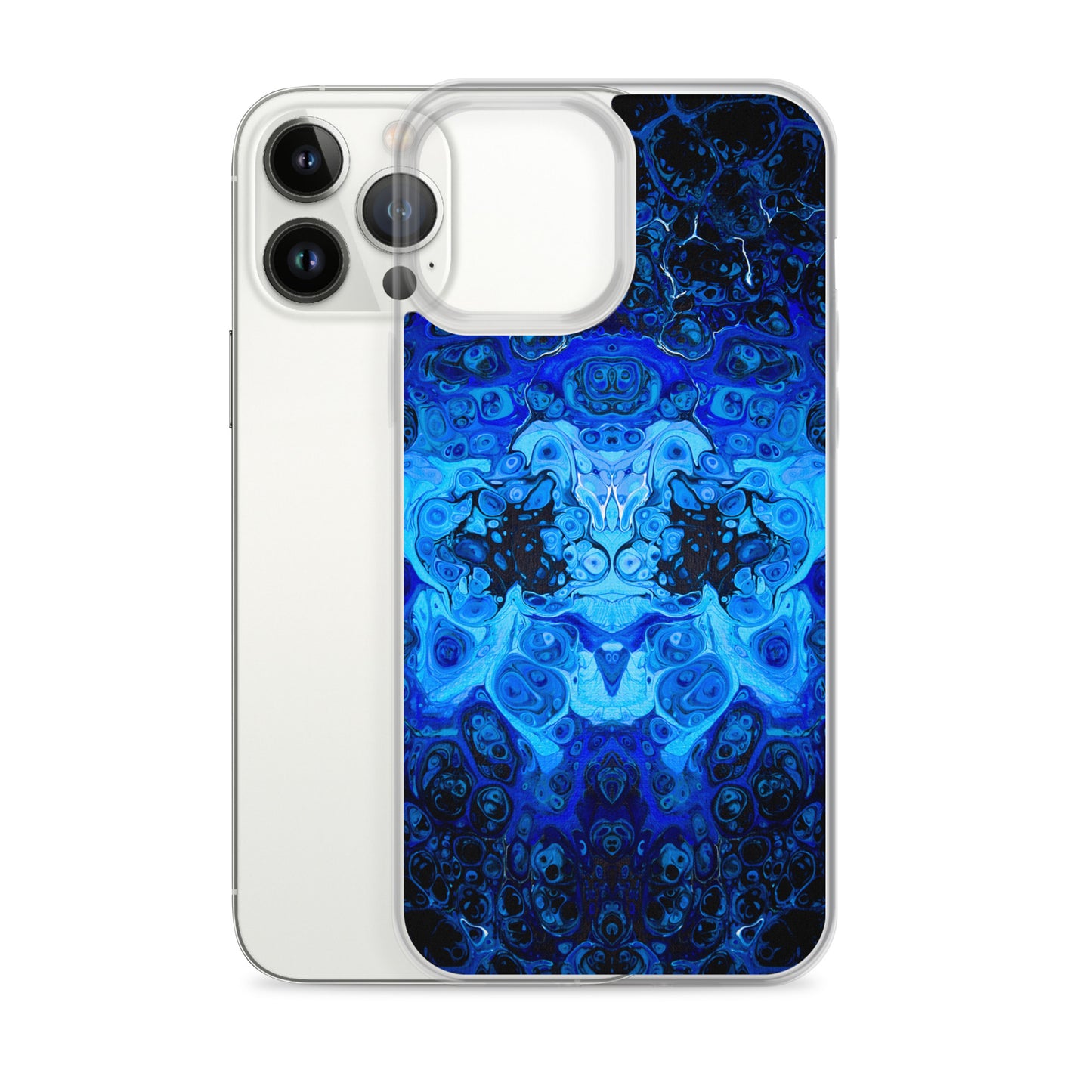 NightOwl Studio Custom Phone Case Compatible with iPhone, Ultra Slim Cover with Heavy Duty Scratch Resistant Shockproof Protection, Blue Bliss