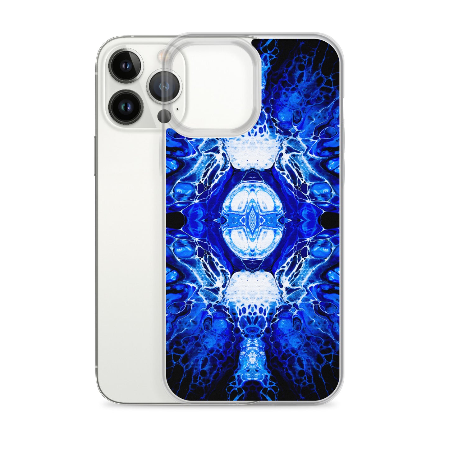 NightOwl Studio Custom Phone Case Compatible with iPhone, Ultra Slim Cover with Heavy Duty Scratch Resistant Shockproof Protection, Blue Nucleus