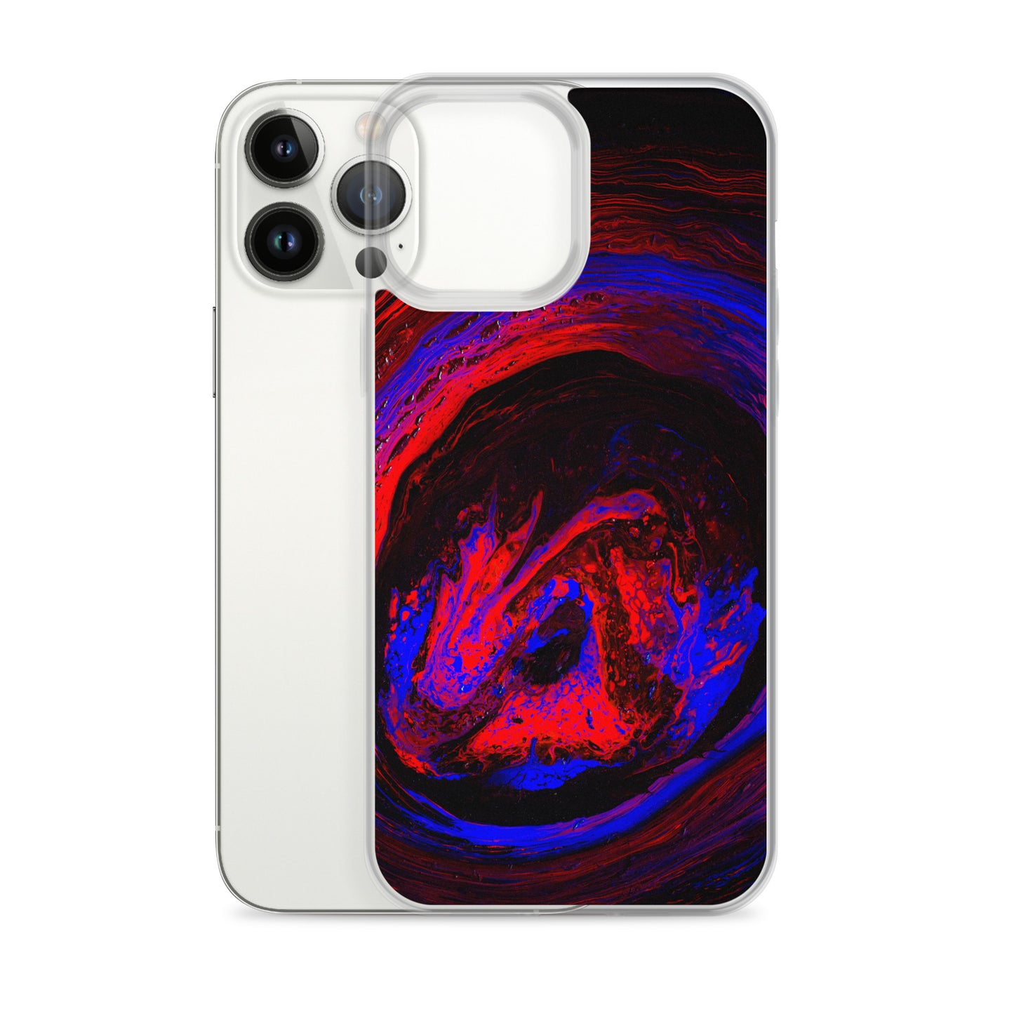 NightOwl Studio Custom Phone Case Compatible with iPhone, Ultra Slim Cover with Heavy Duty Scratch Resistant Shockproof Protection, Red Vortex