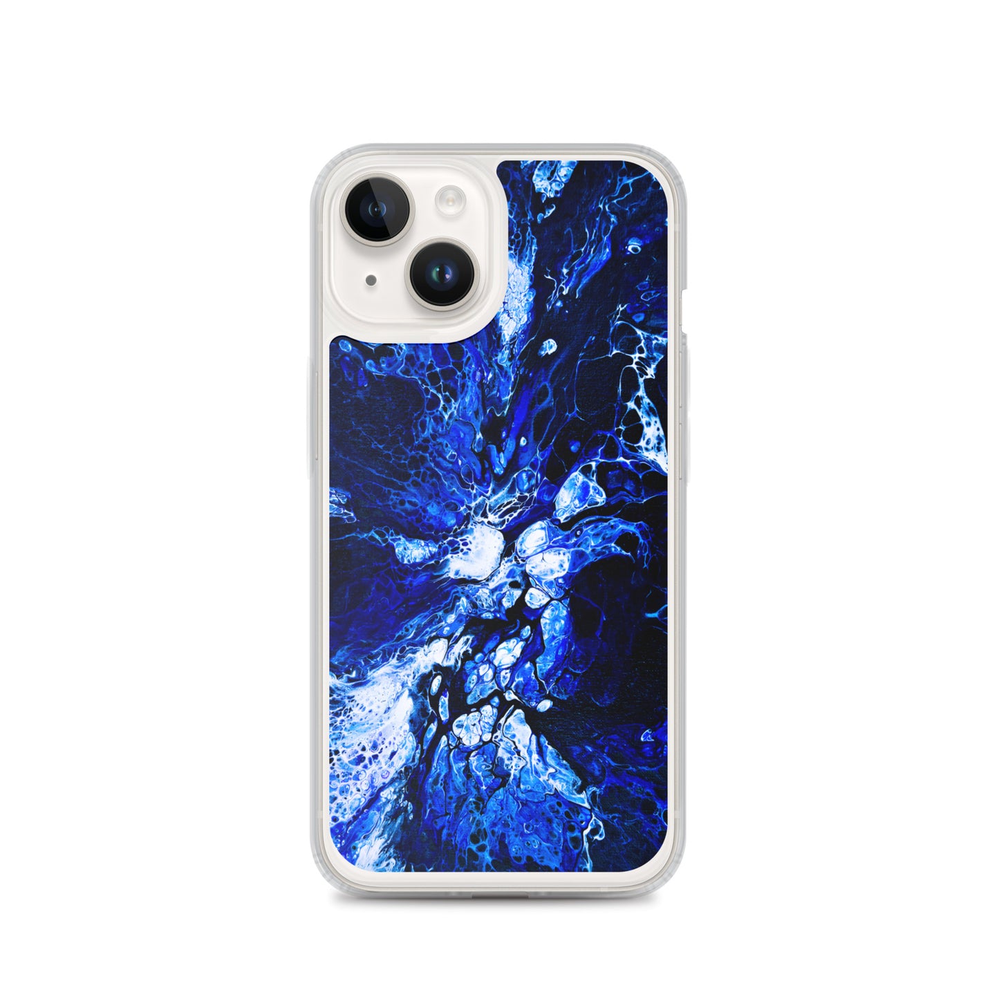 NightOwl Studio Custom Phone Case Compatible with iPhone, Ultra Slim Cover with Heavy Duty Scratch Resistant Shockproof Protection, Blue Burst