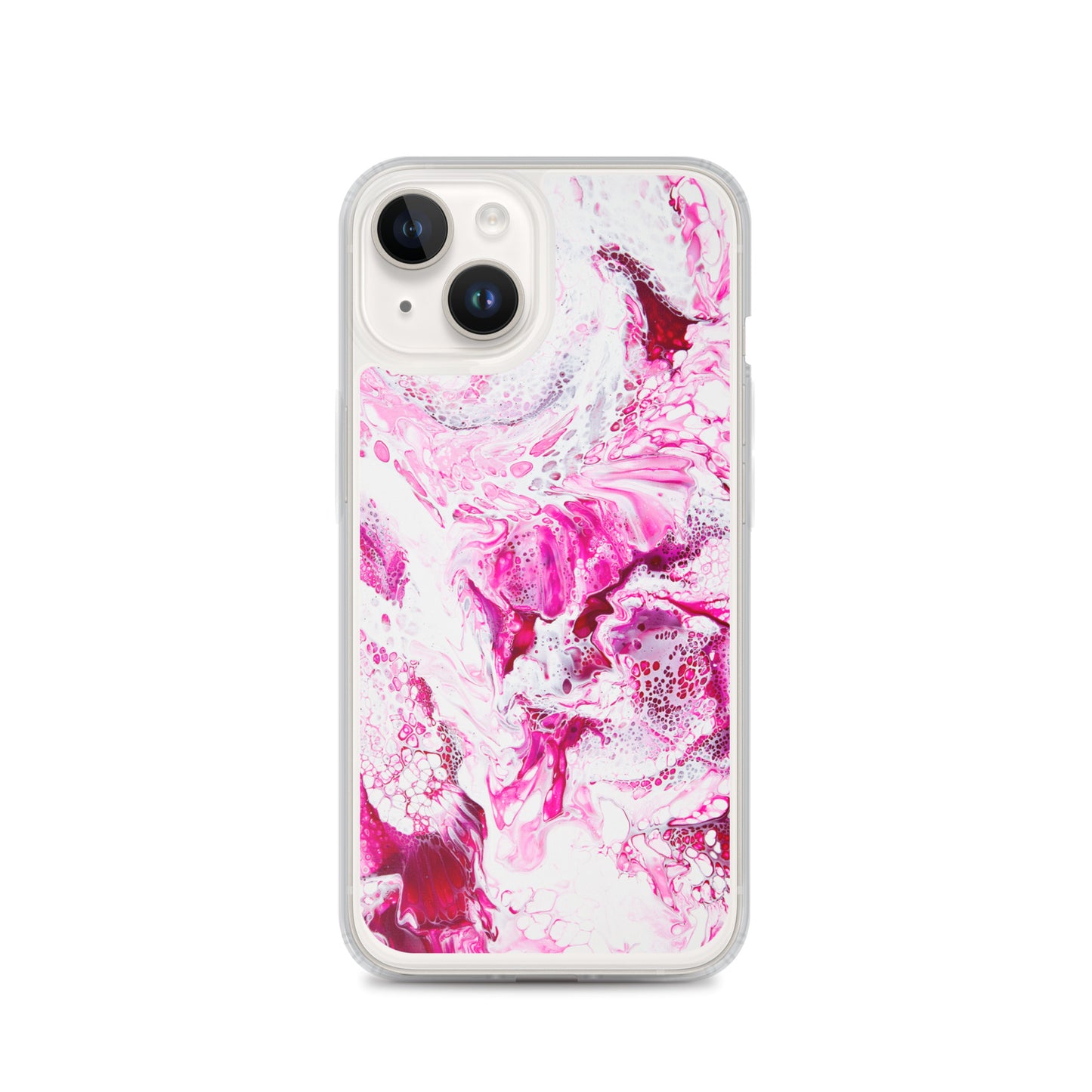 NightOwl Studio Custom Phone Case Compatible with iPhone, Ultra Slim Cover with Heavy Duty Scratch Resistant Shockproof Protection, Pink Distortion