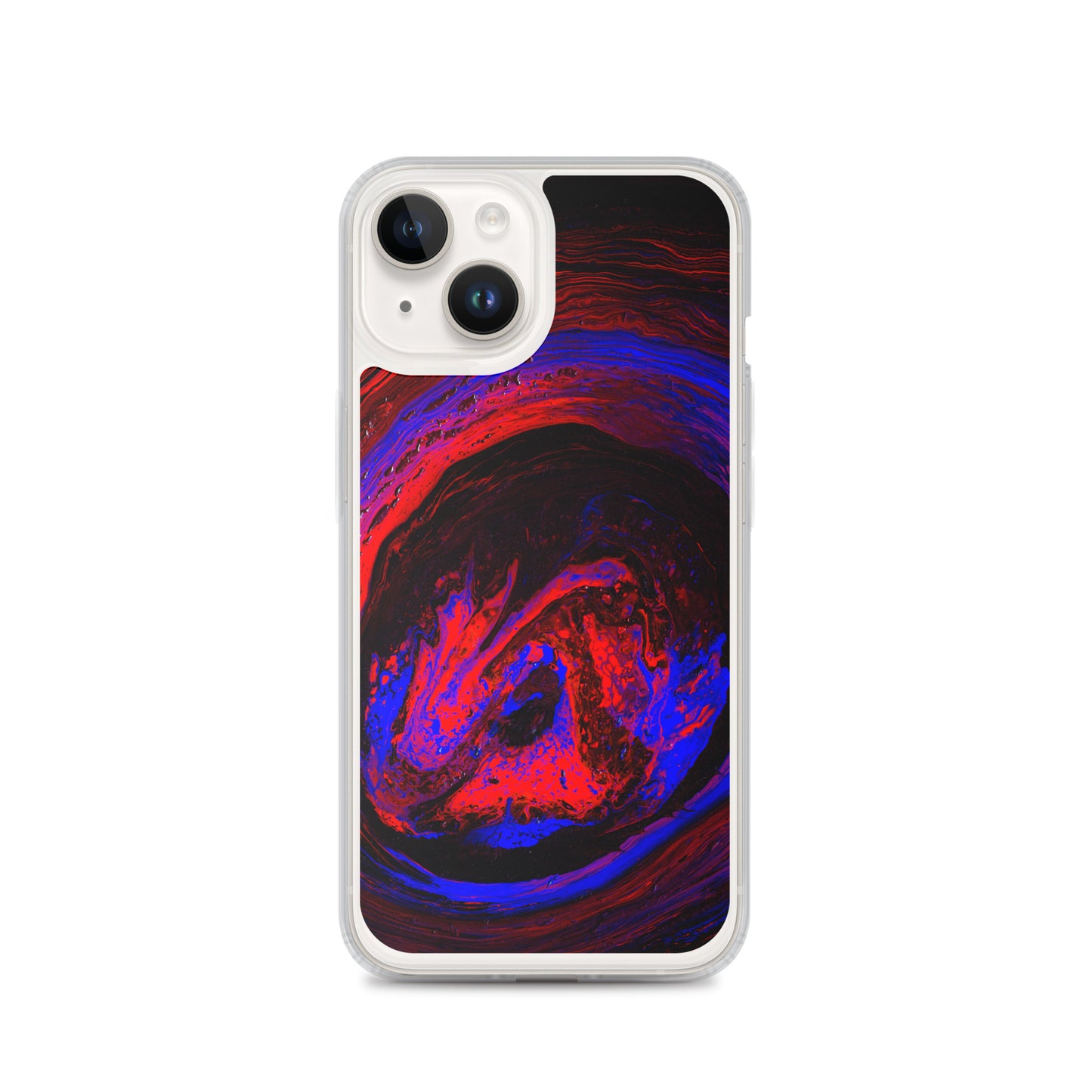 NightOwl Studio Custom Phone Case Compatible with iPhone, Ultra Slim Cover with Heavy Duty Scratch Resistant Shockproof Protection, Red Vortex