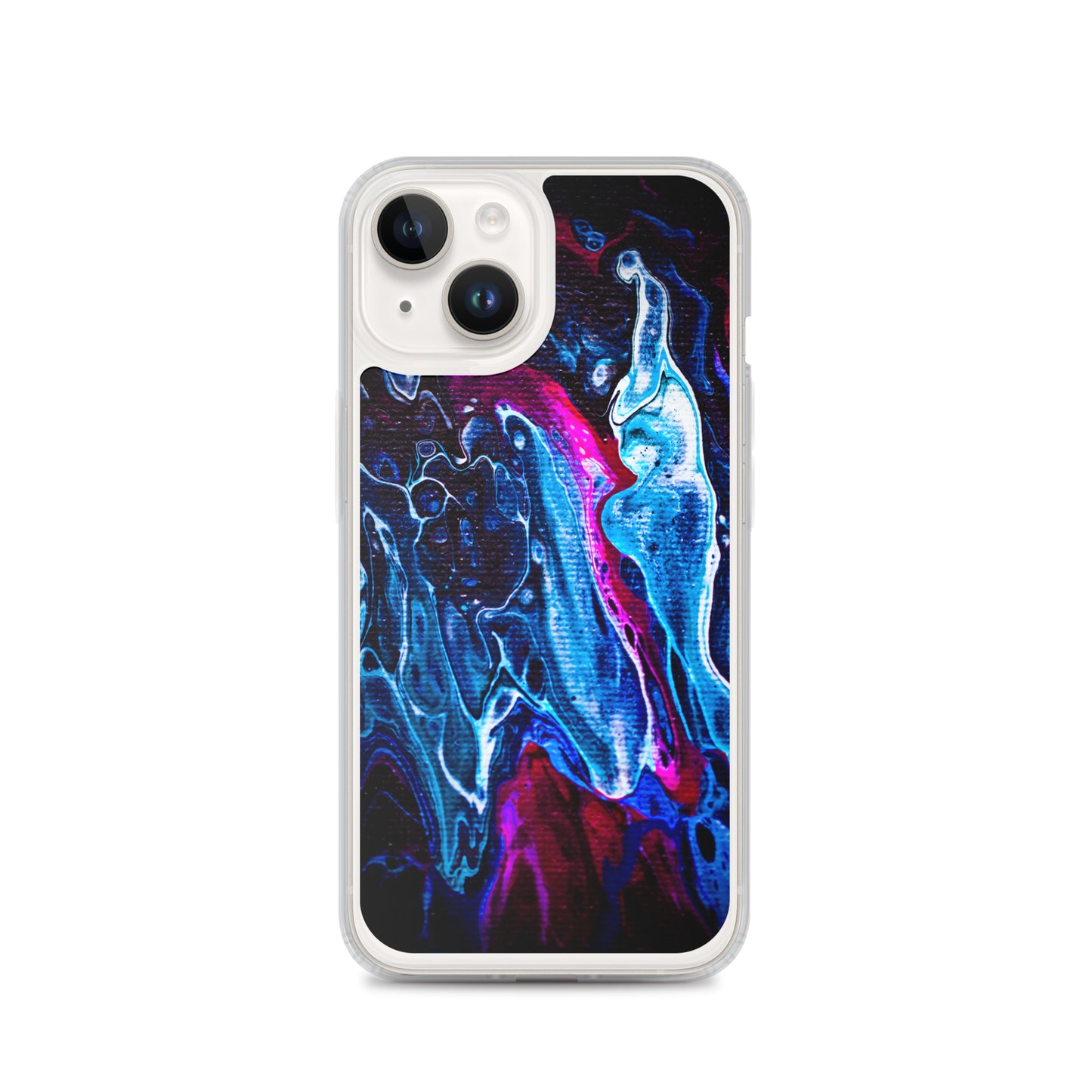 NightOwl Studio Custom Phone Case Compatible with iPhone, Ultra Slim Cover with Heavy Duty Scratch Resistant Protection, Blue Liquid