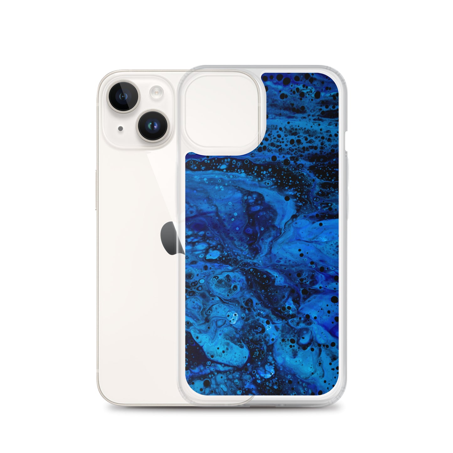 NightOwl Studio Custom Phone Case Compatible with iPhone, Ultra Slim Cover with Heavy Duty Scratch Resistant Shockproof Protection, Blue Abyss