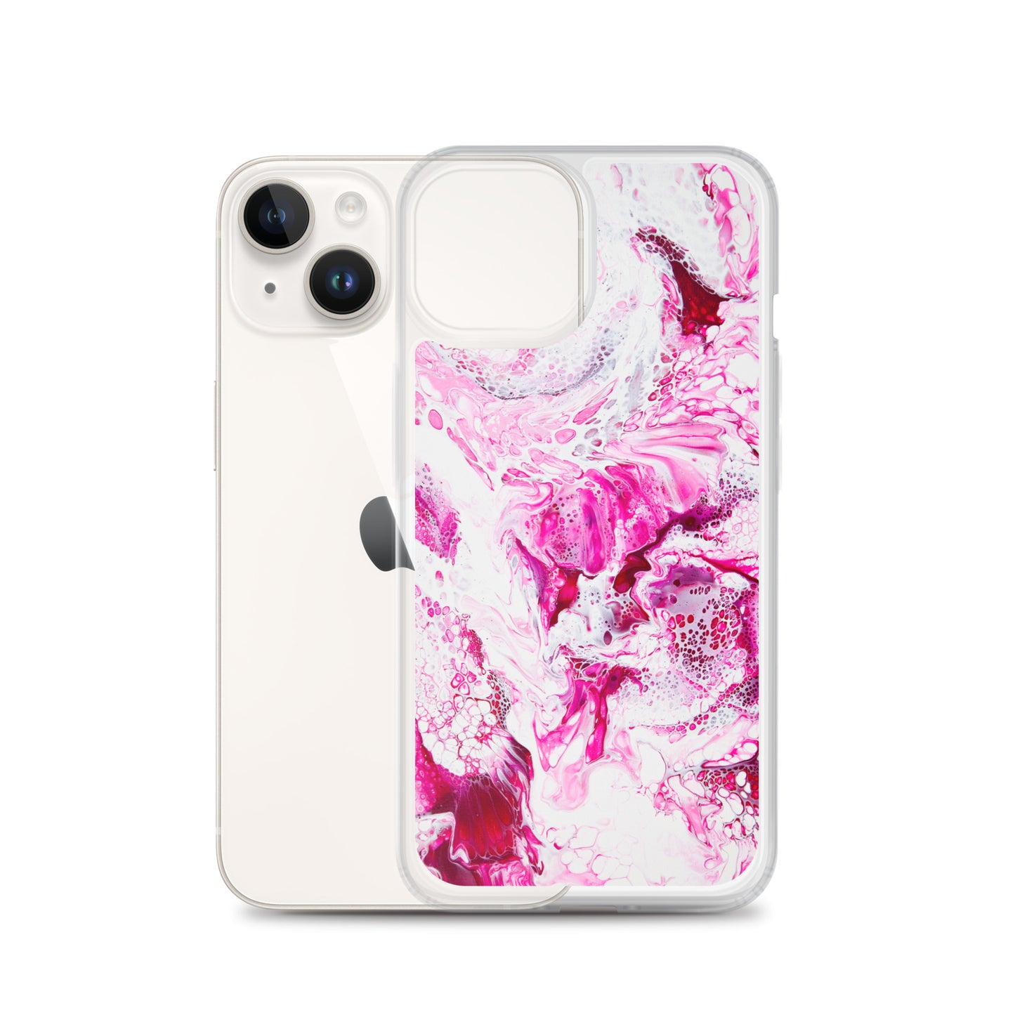 NightOwl Studio Custom Phone Case Compatible with iPhone, Ultra Slim Cover with Heavy Duty Scratch Resistant Shockproof Protection, Pink Distortion