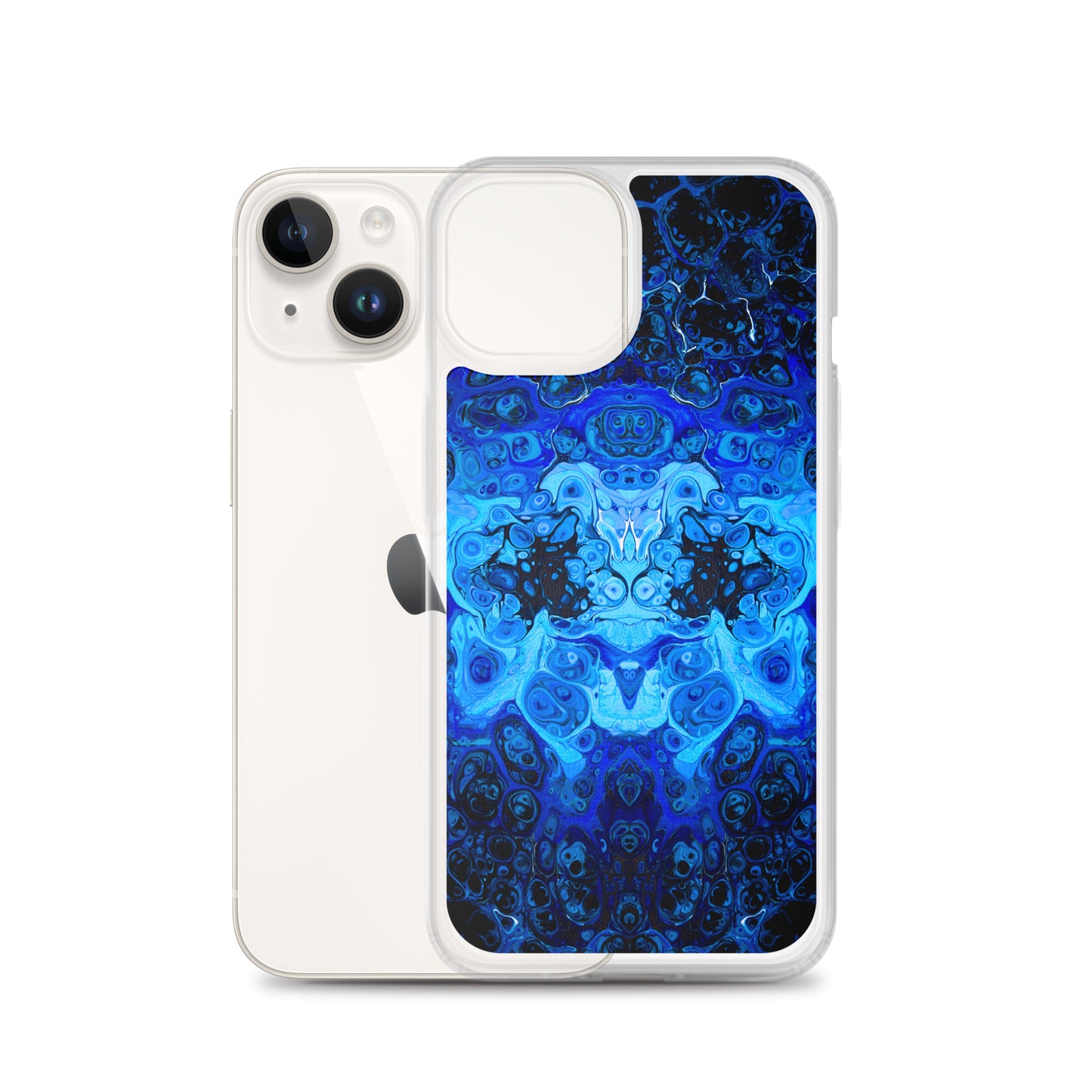 NightOwl Studio Custom Phone Case Compatible with iPhone, Ultra Slim Cover with Heavy Duty Scratch Resistant Shockproof Protection, Blue Bliss