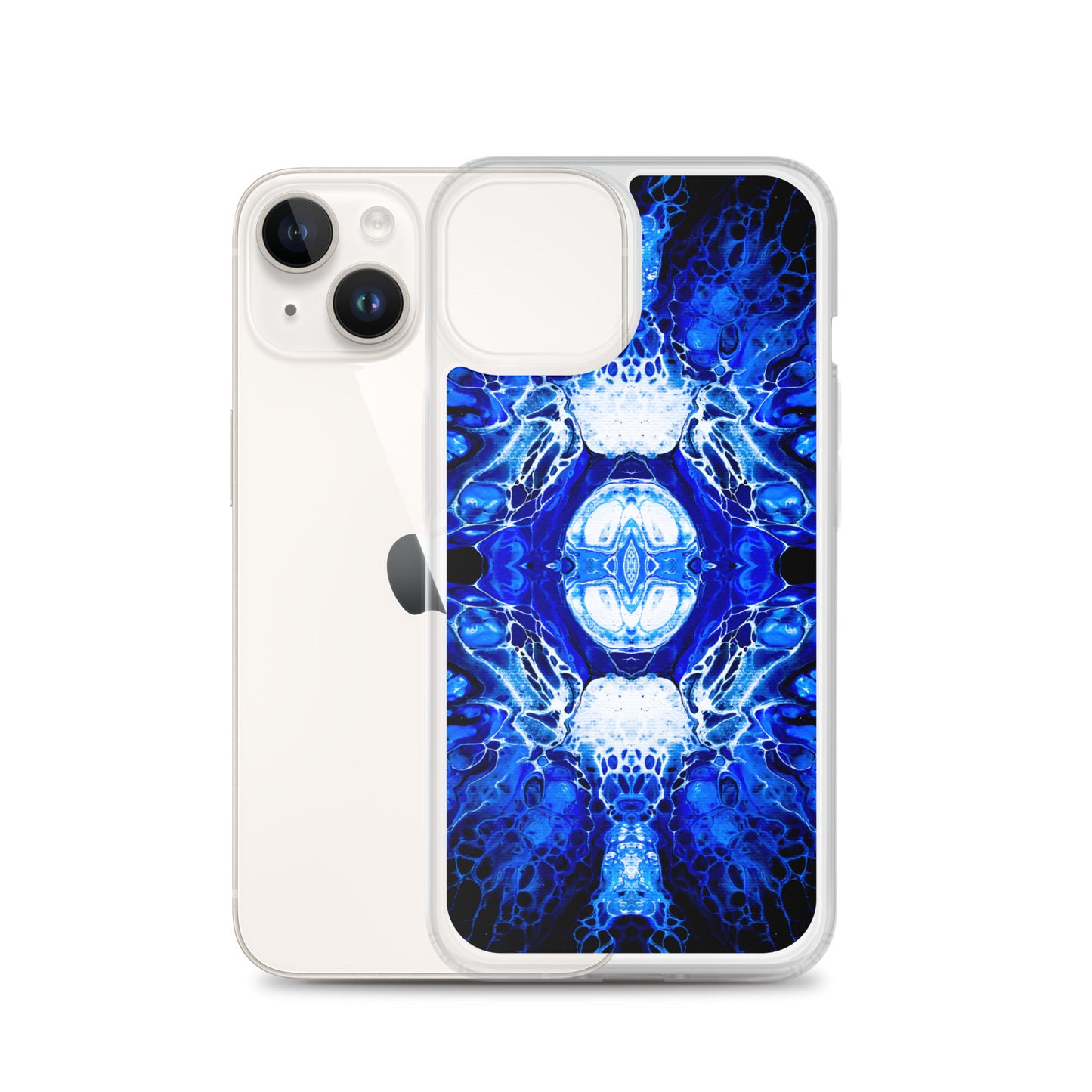 NightOwl Studio Custom Phone Case Compatible with iPhone, Ultra Slim Cover with Heavy Duty Scratch Resistant Shockproof Protection, Blue Nucleus