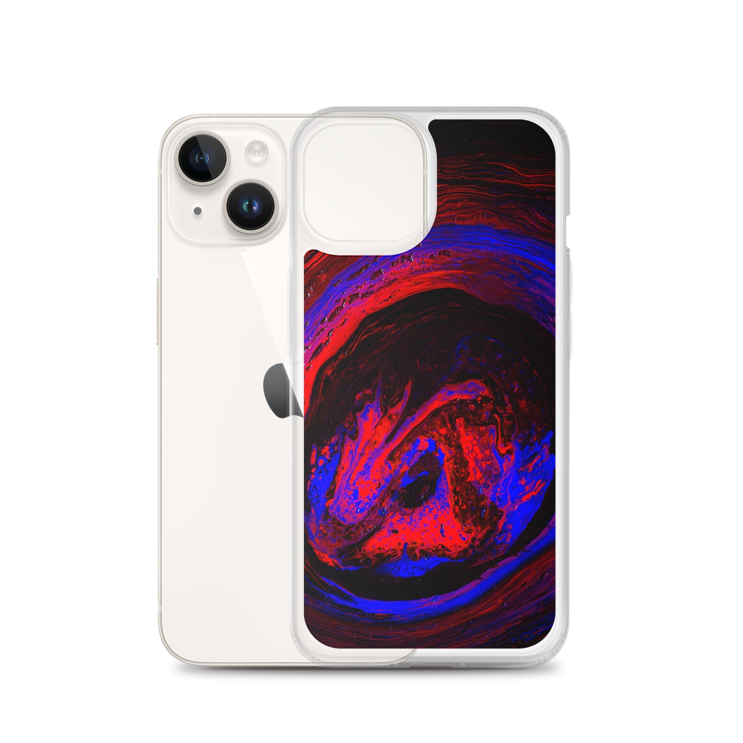 NightOwl Studio Custom Phone Case Compatible with iPhone, Ultra Slim Cover with Heavy Duty Scratch Resistant Shockproof Protection, Red Vortex