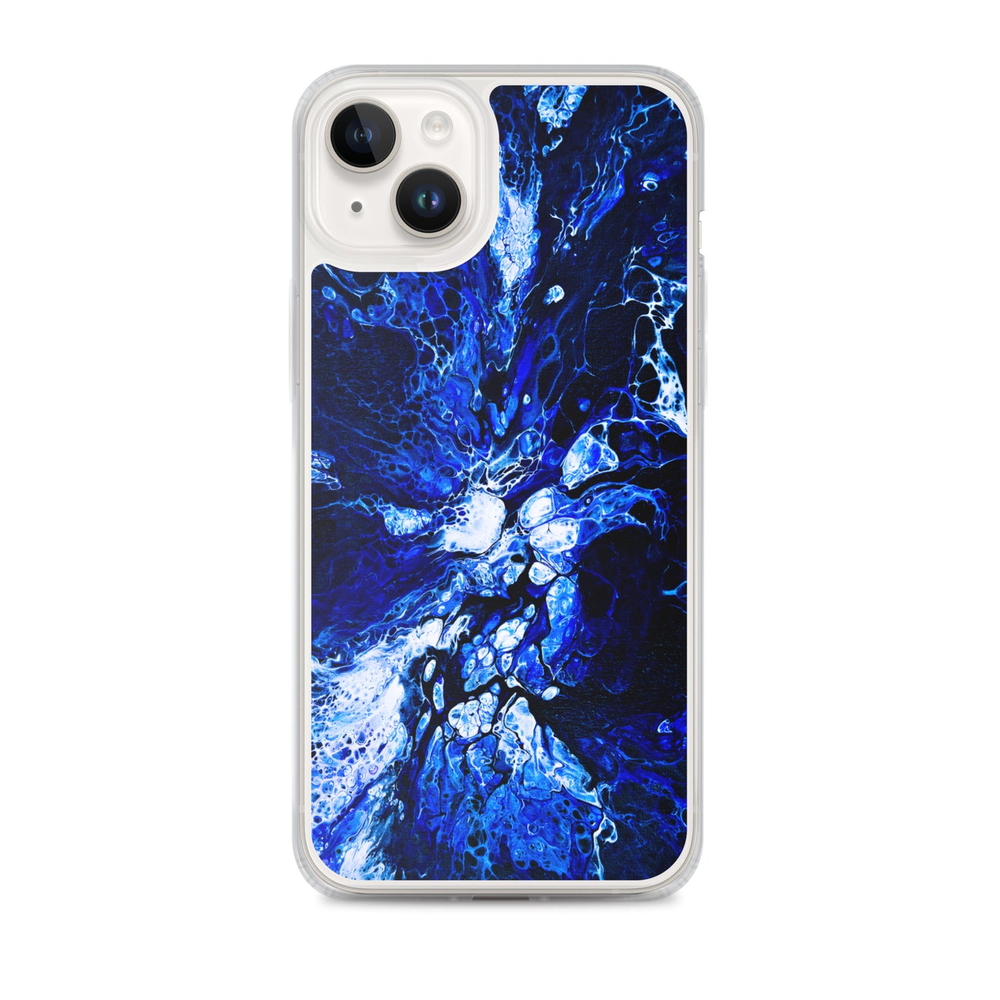 NightOwl Studio Custom Phone Case Compatible with iPhone, Ultra Slim Cover with Heavy Duty Scratch Resistant Shockproof Protection, Blue Burst