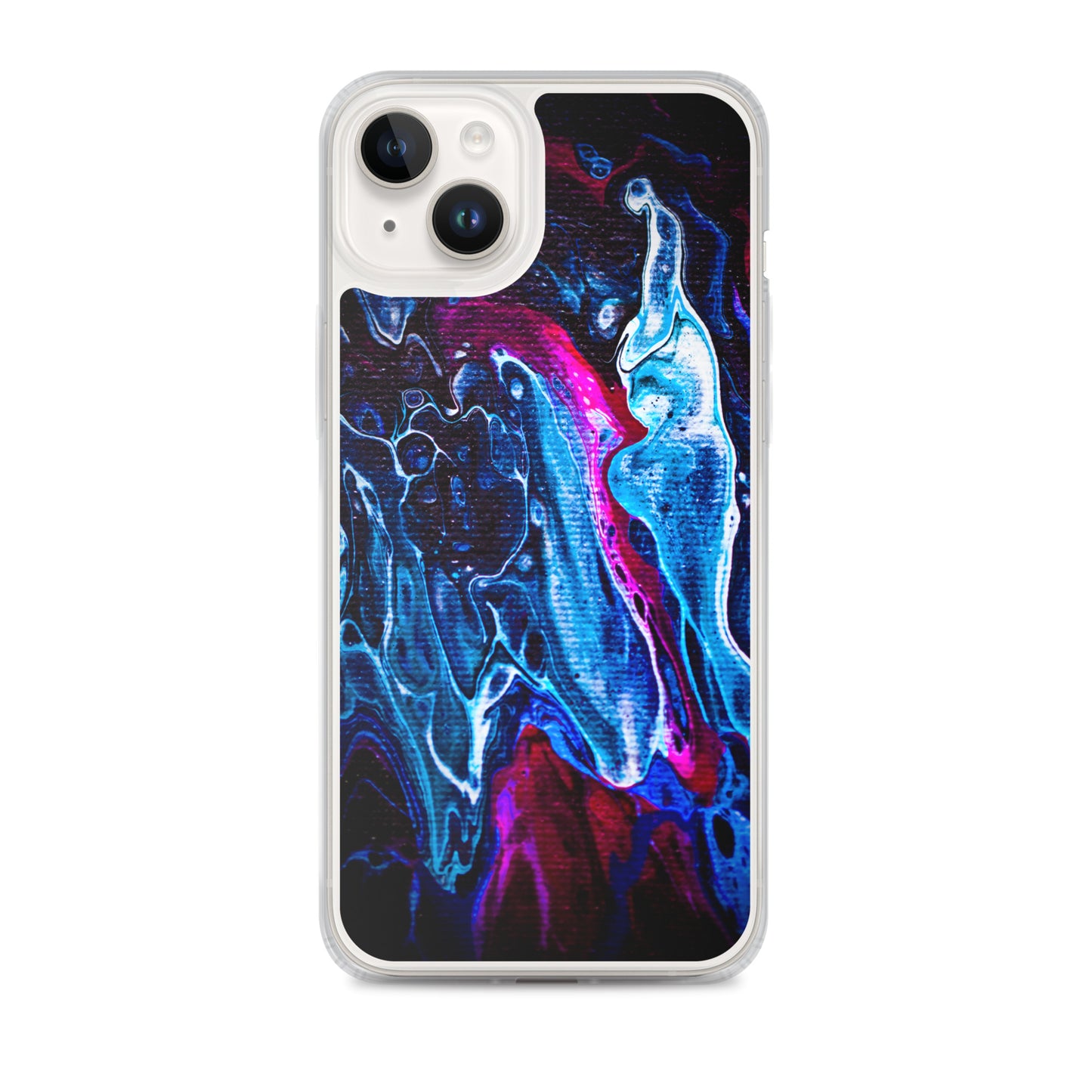 NightOwl Studio Custom Phone Case Compatible with iPhone, Ultra Slim Cover with Heavy Duty Scratch Resistant Protection, Blue Liquid