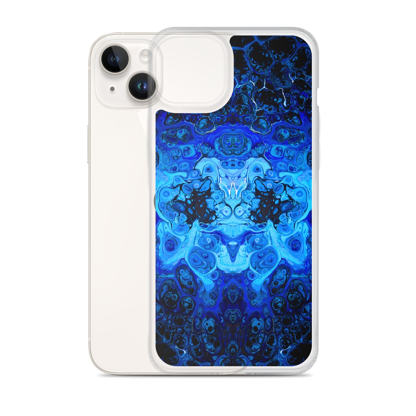 NightOwl Studio Custom Phone Case Compatible with iPhone, Ultra Slim Cover with Heavy Duty Scratch Resistant Shockproof Protection, Blue Bliss