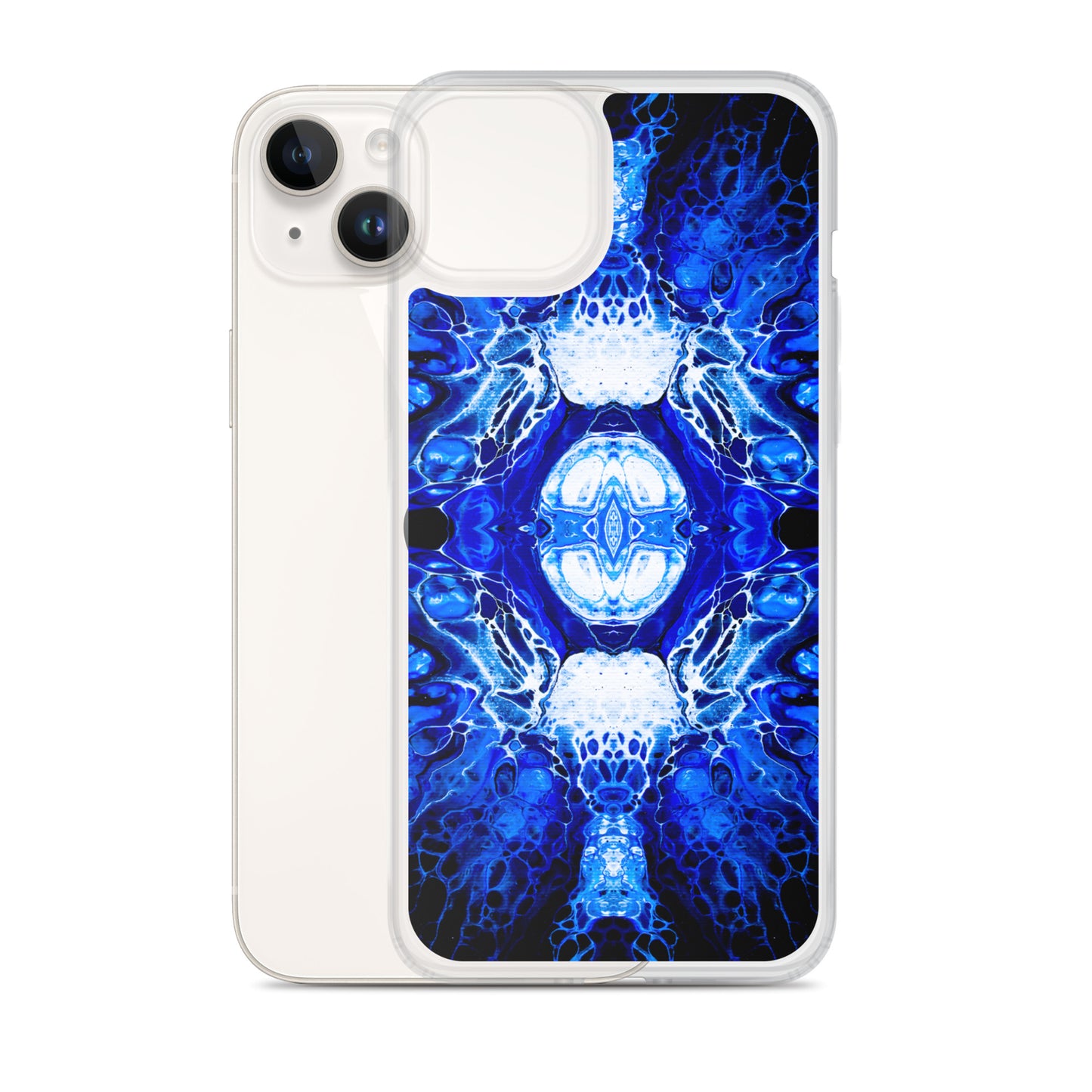 NightOwl Studio Custom Phone Case Compatible with iPhone, Ultra Slim Cover with Heavy Duty Scratch Resistant Shockproof Protection, Blue Nucleus