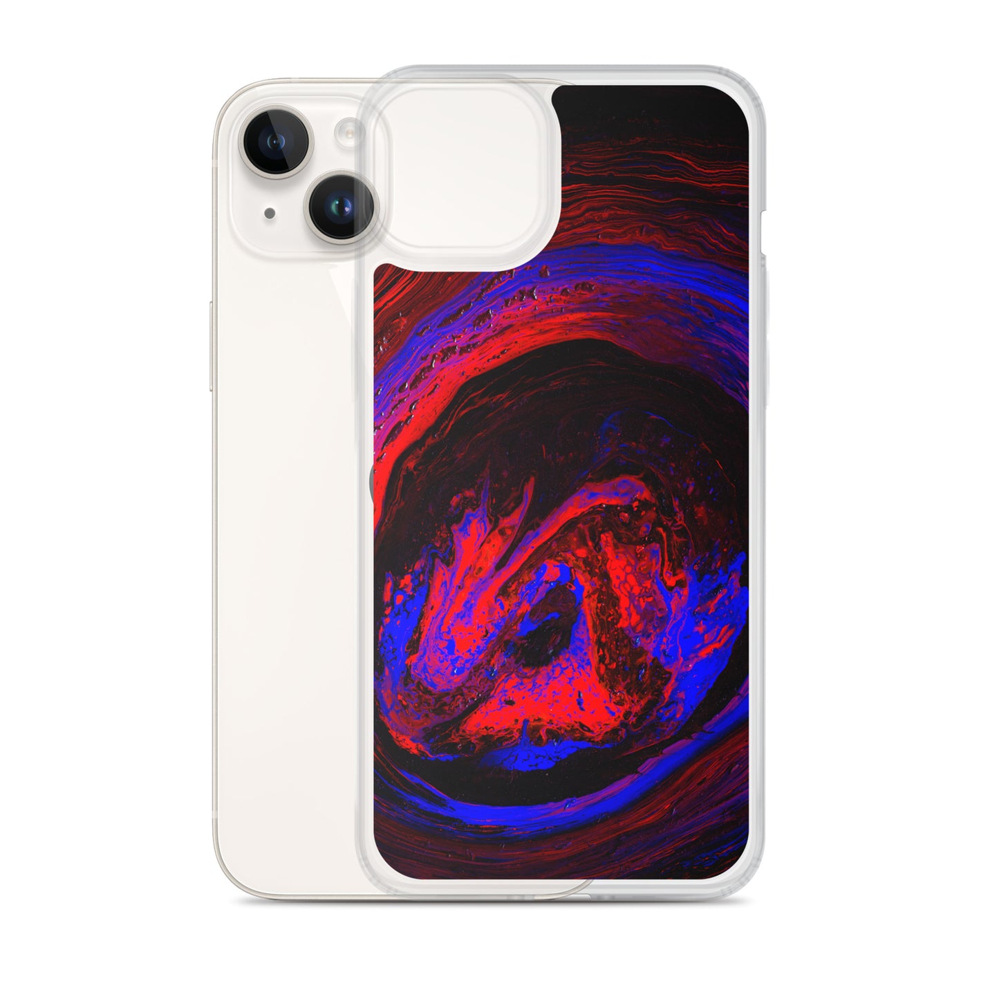 NightOwl Studio Custom Phone Case Compatible with iPhone, Ultra Slim Cover with Heavy Duty Scratch Resistant Shockproof Protection, Red Vortex