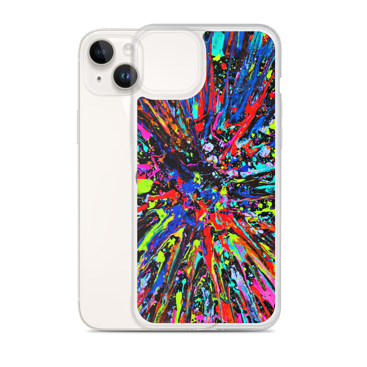 NightOwl Studio Custom Phone Case Compatible with iPhone, Ultra Slim Cover with Heavy Duty Scratch Resistant Shockproof Protection, Splatter