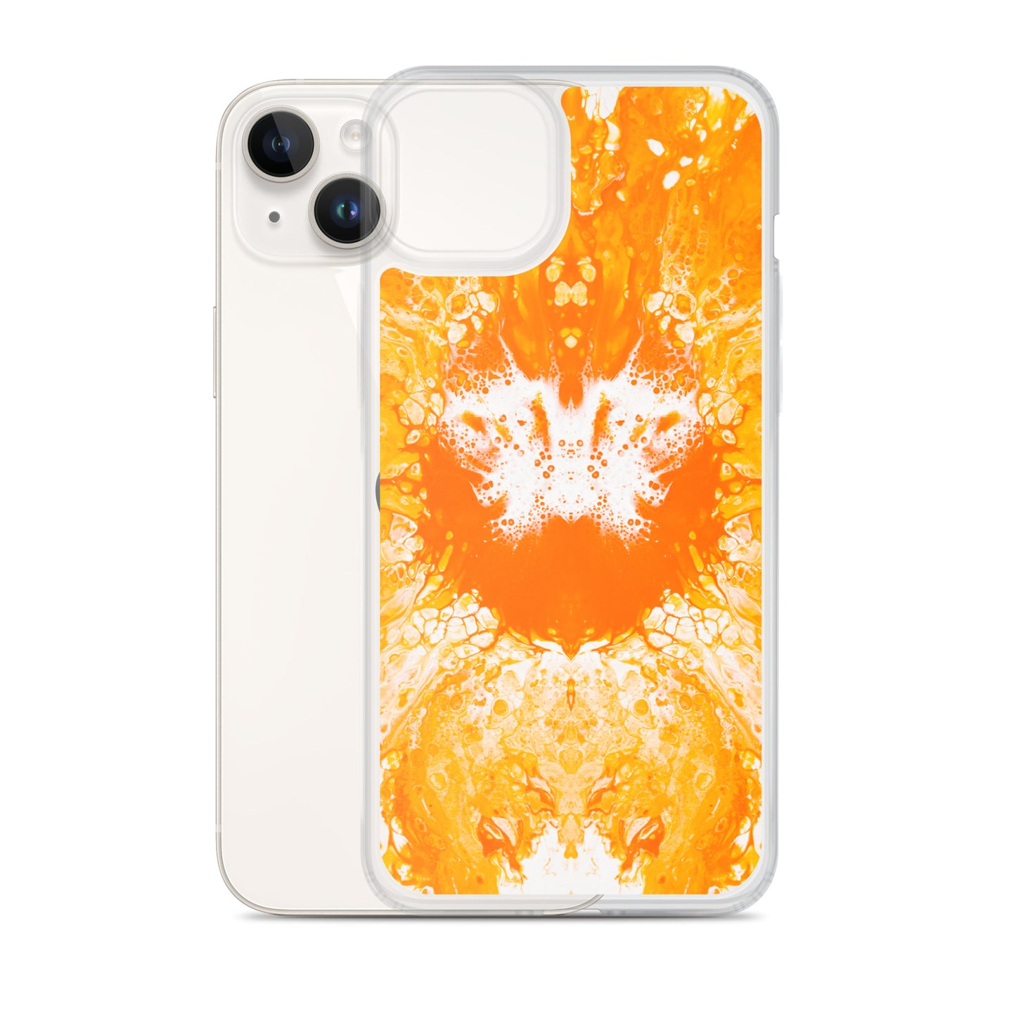 NightOwl Studio Custom Phone Case Compatible with iPhone, Ultra Slim Cover with Heavy Duty Scratch Resistant Shockproof Protection, Naranja