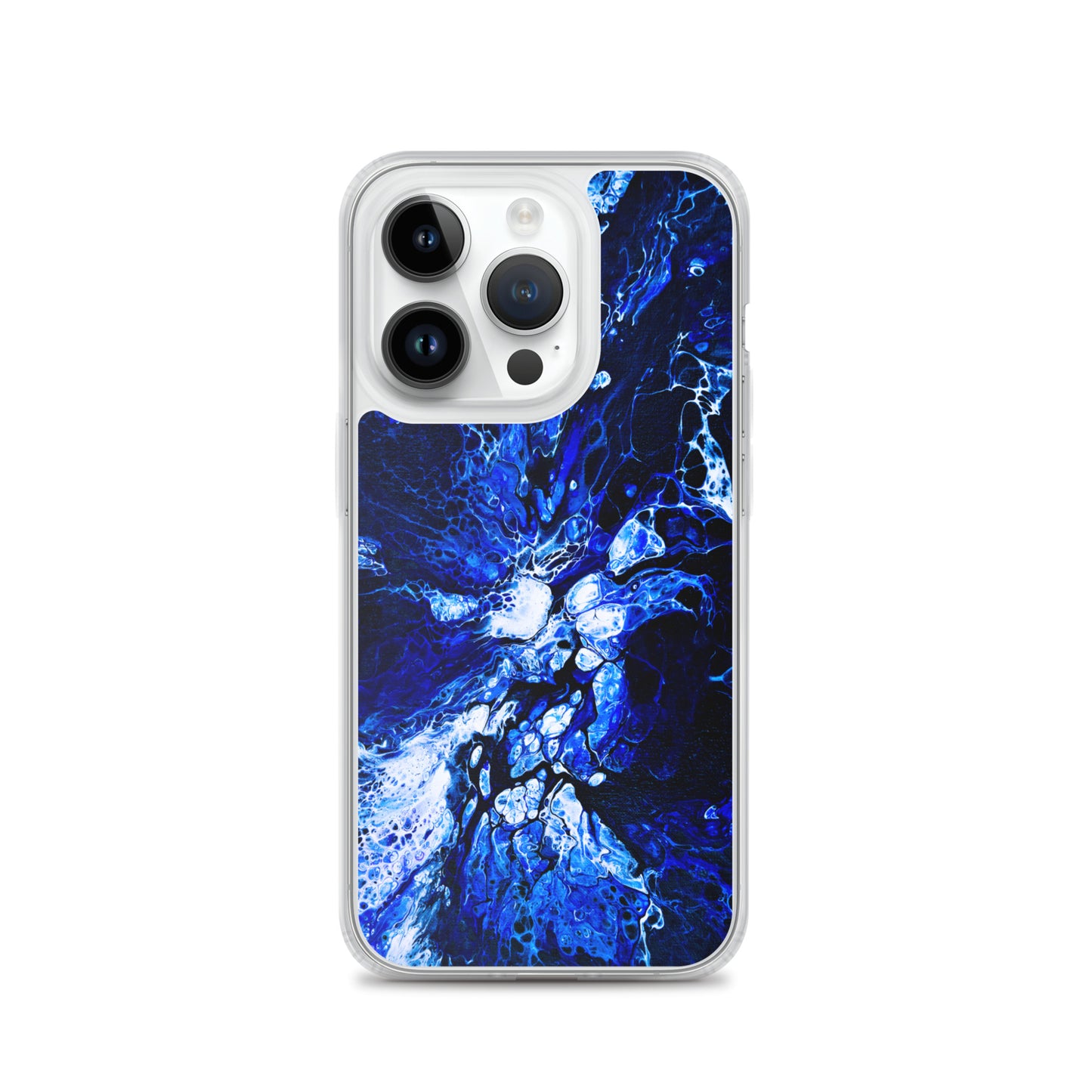 NightOwl Studio Custom Phone Case Compatible with iPhone, Ultra Slim Cover with Heavy Duty Scratch Resistant Shockproof Protection, Blue Burst