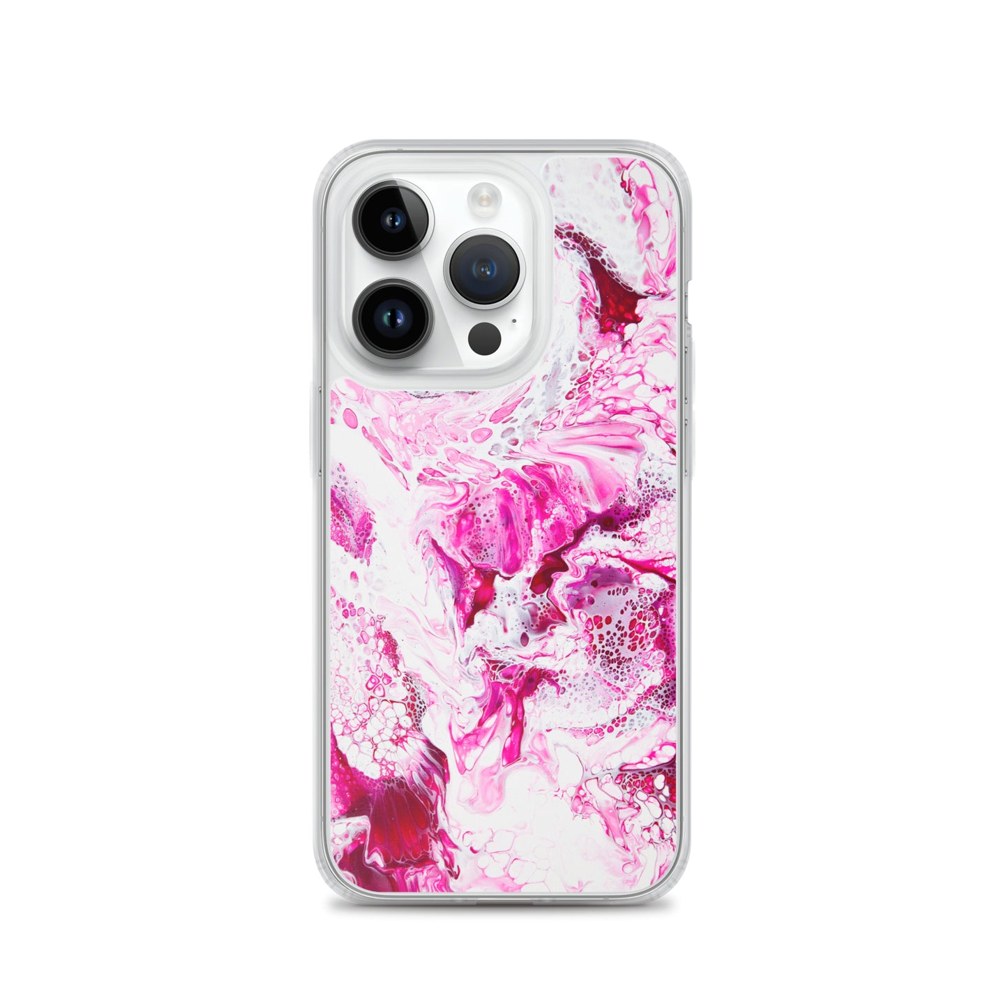 NightOwl Studio Custom Phone Case Compatible with iPhone, Ultra Slim Cover with Heavy Duty Scratch Resistant Shockproof Protection, Pink Distortion