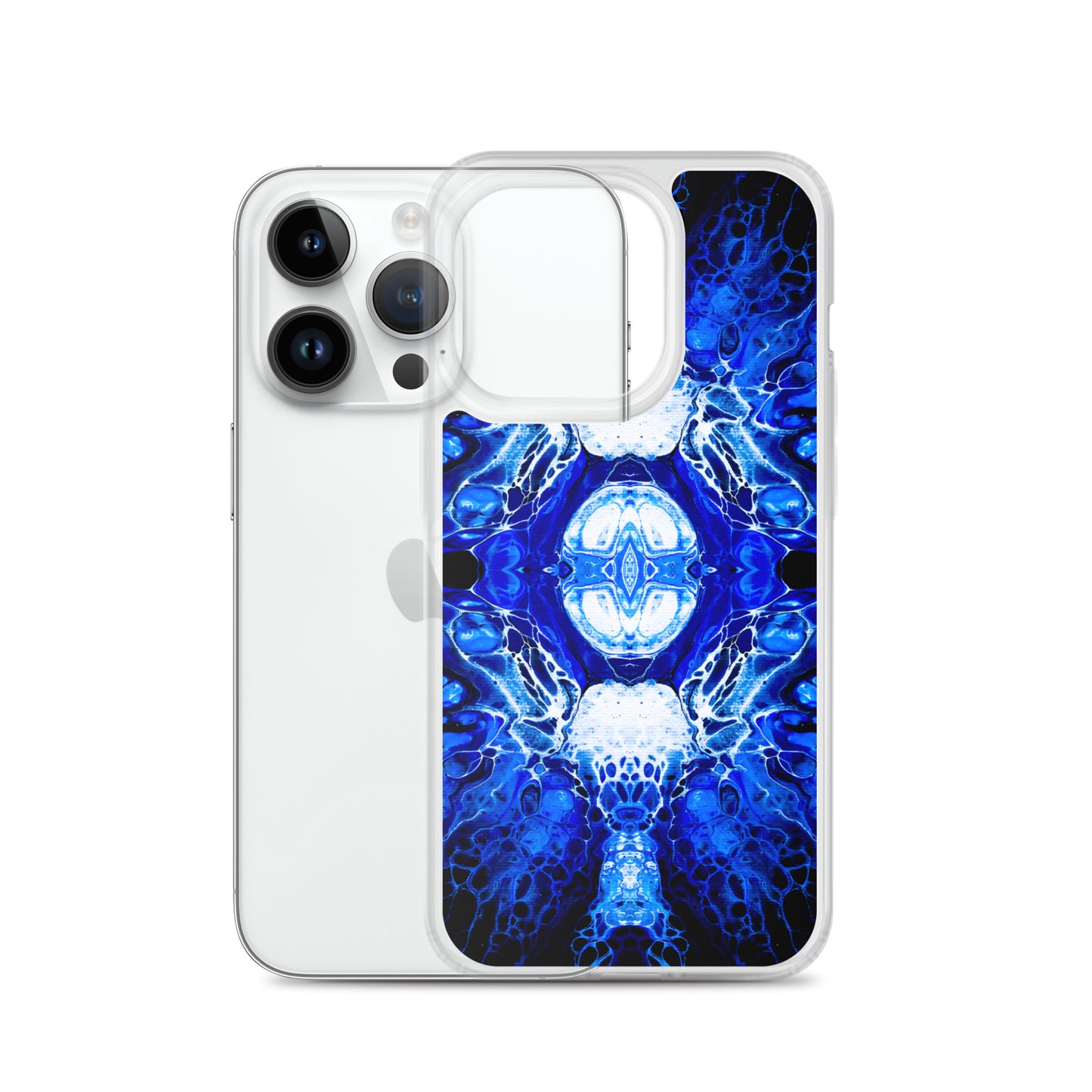 NightOwl Studio Custom Phone Case Compatible with iPhone, Ultra Slim Cover with Heavy Duty Scratch Resistant Shockproof Protection, Blue Nucleus